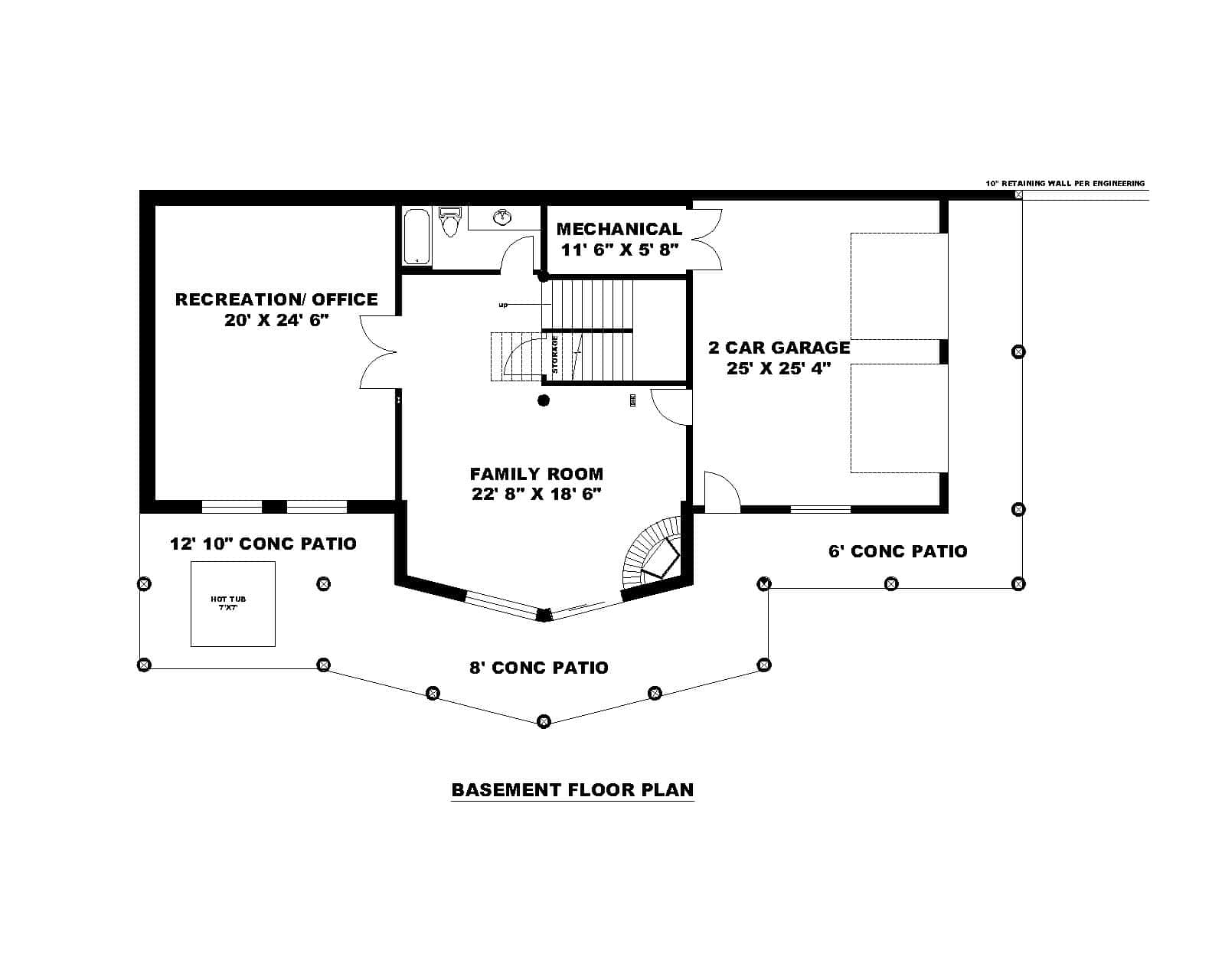 Basement of Rustic Plan #132-1721