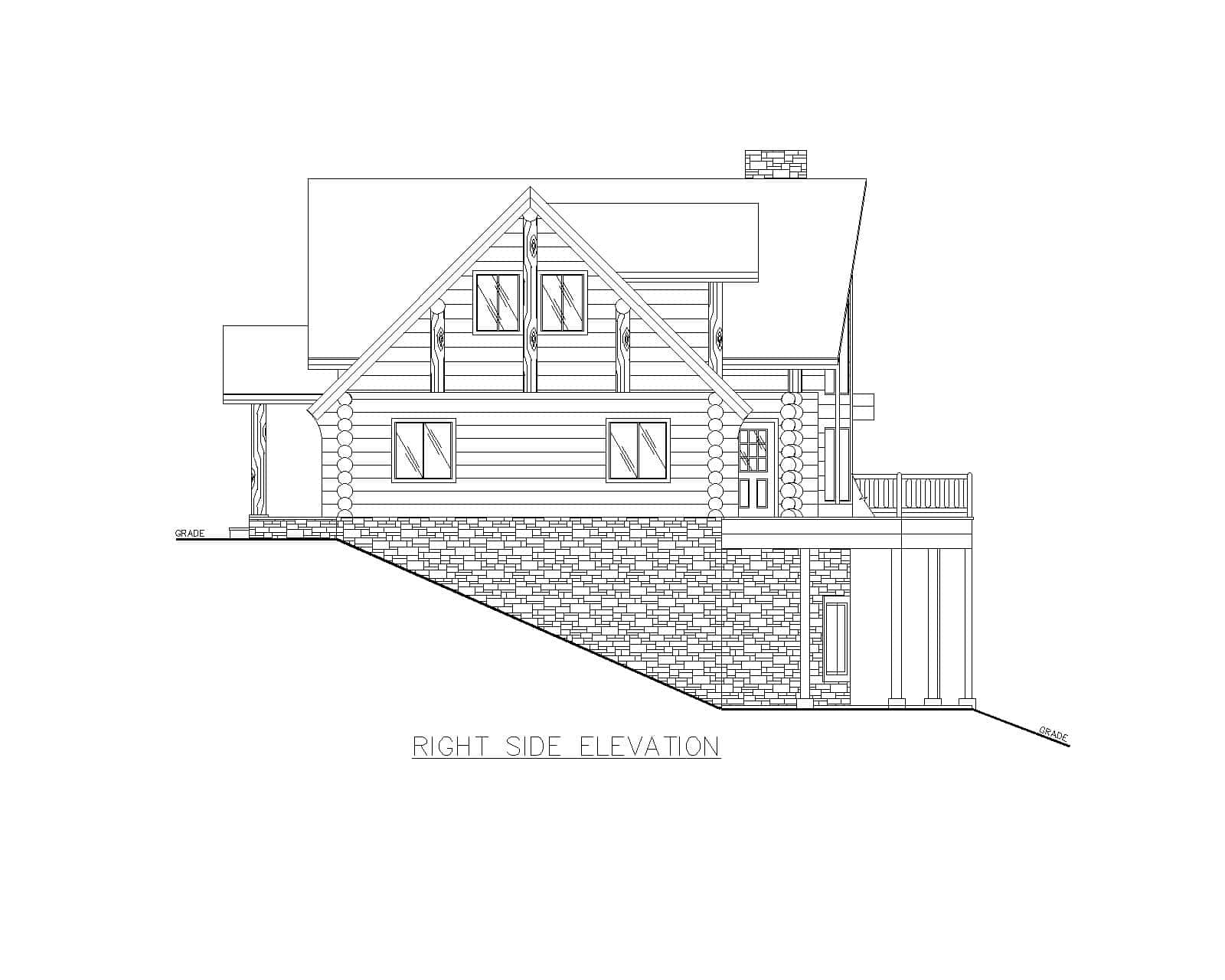 Home Plan Right Elevation of this 3-Bedroom,4017 Sq Ft Plan -132-1721