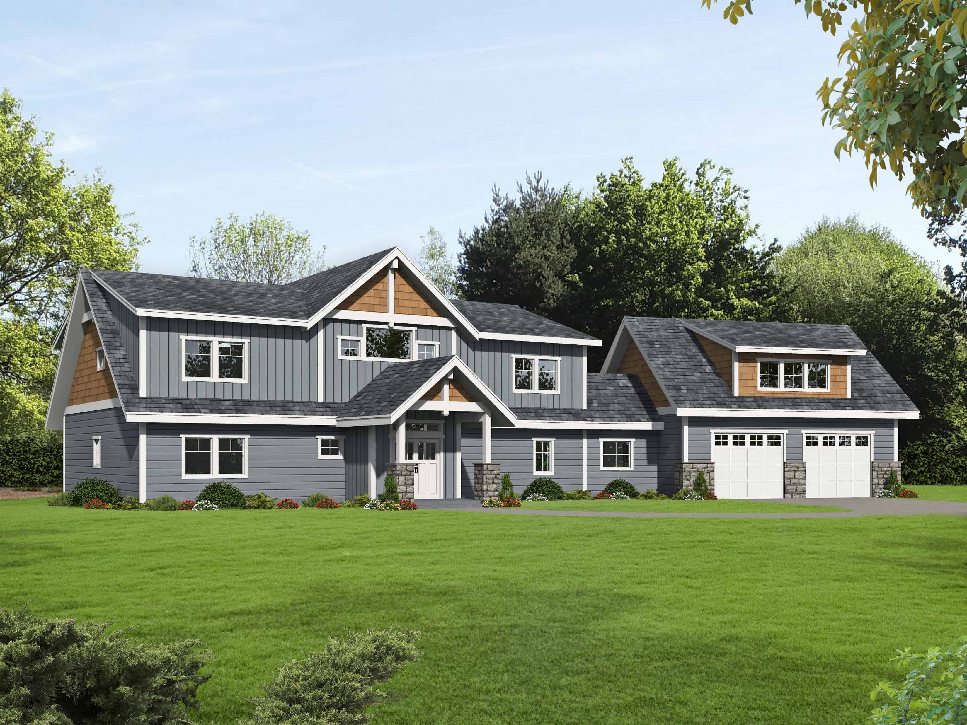 Front elevation of Traditional home (ThePlanCollection: House Plan #132-1722)