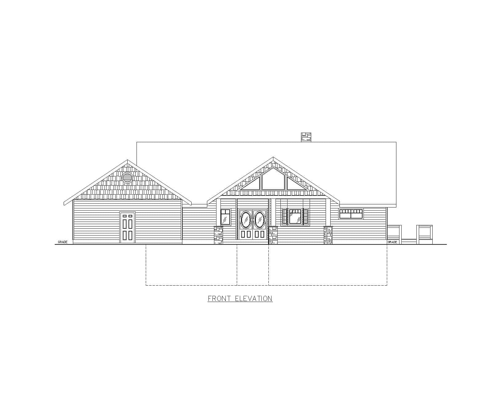 Home Plan Front Elevation of this 4-Bedroom,4084 Sq Ft Plan -132-1723