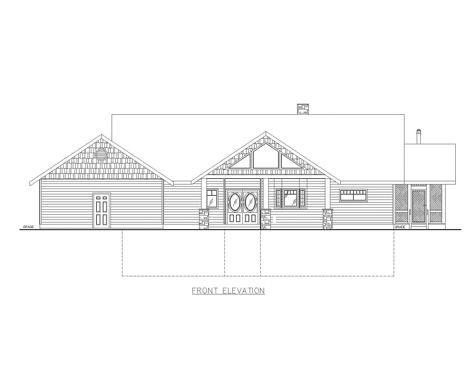 Home Plan Front Elevation of this 4-Bedroom,4084 Sq Ft Plan -132-1724