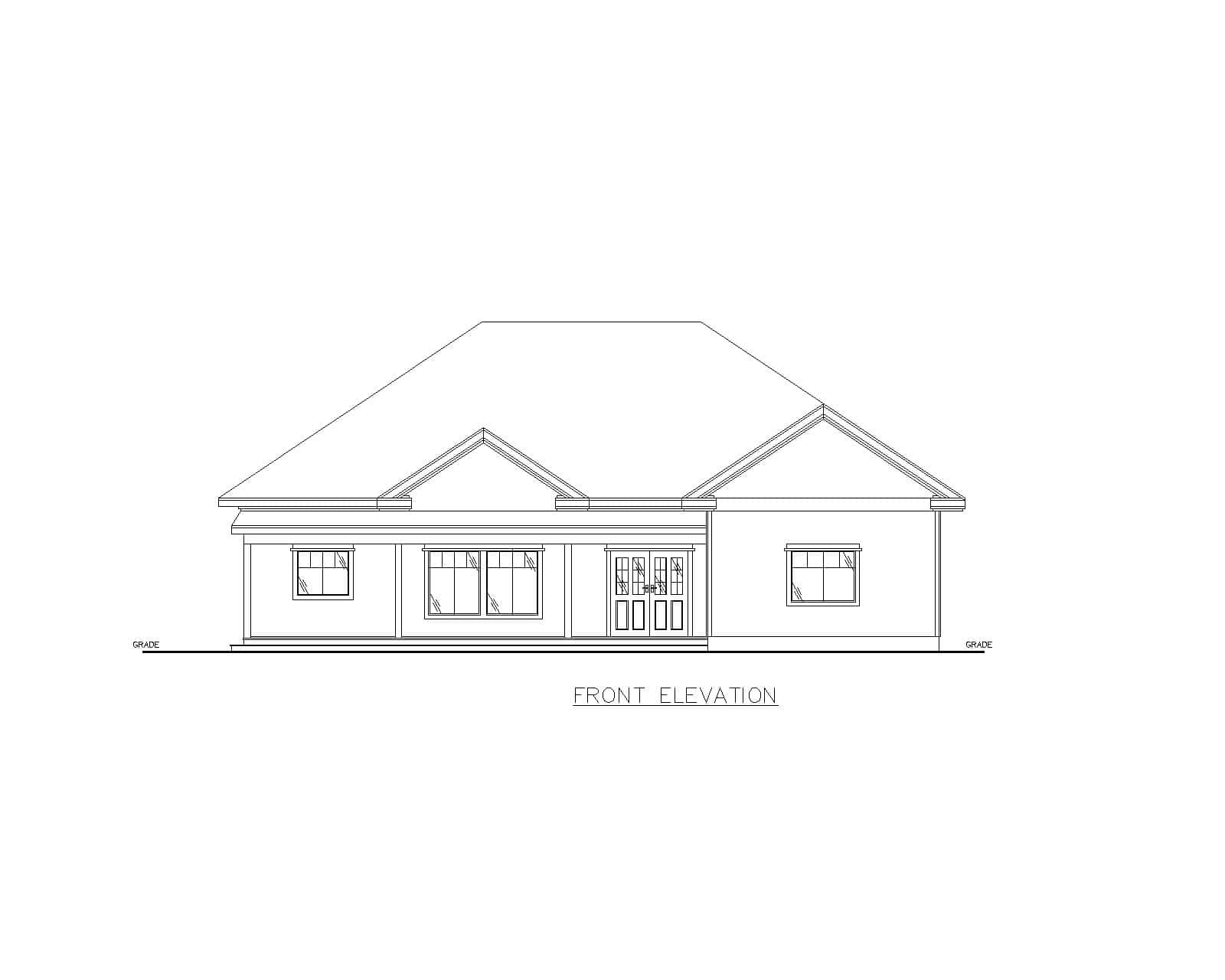 Home Plan Front Elevation of this 3-Bedroom,2529 Sq Ft Plan -132-1725