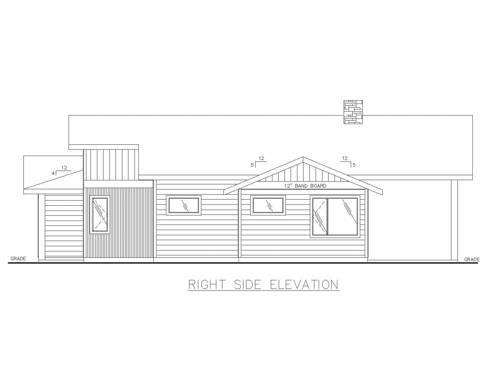 Home Plan Right Elevation of this 2-Bedroom,1751 Sq Ft Plan -132-1726