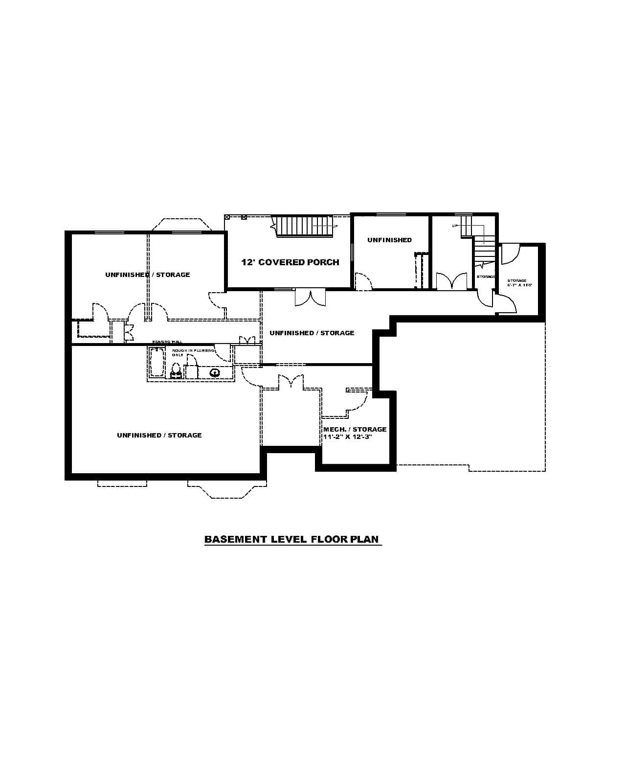 Basement of Traditional Plan #132-1732