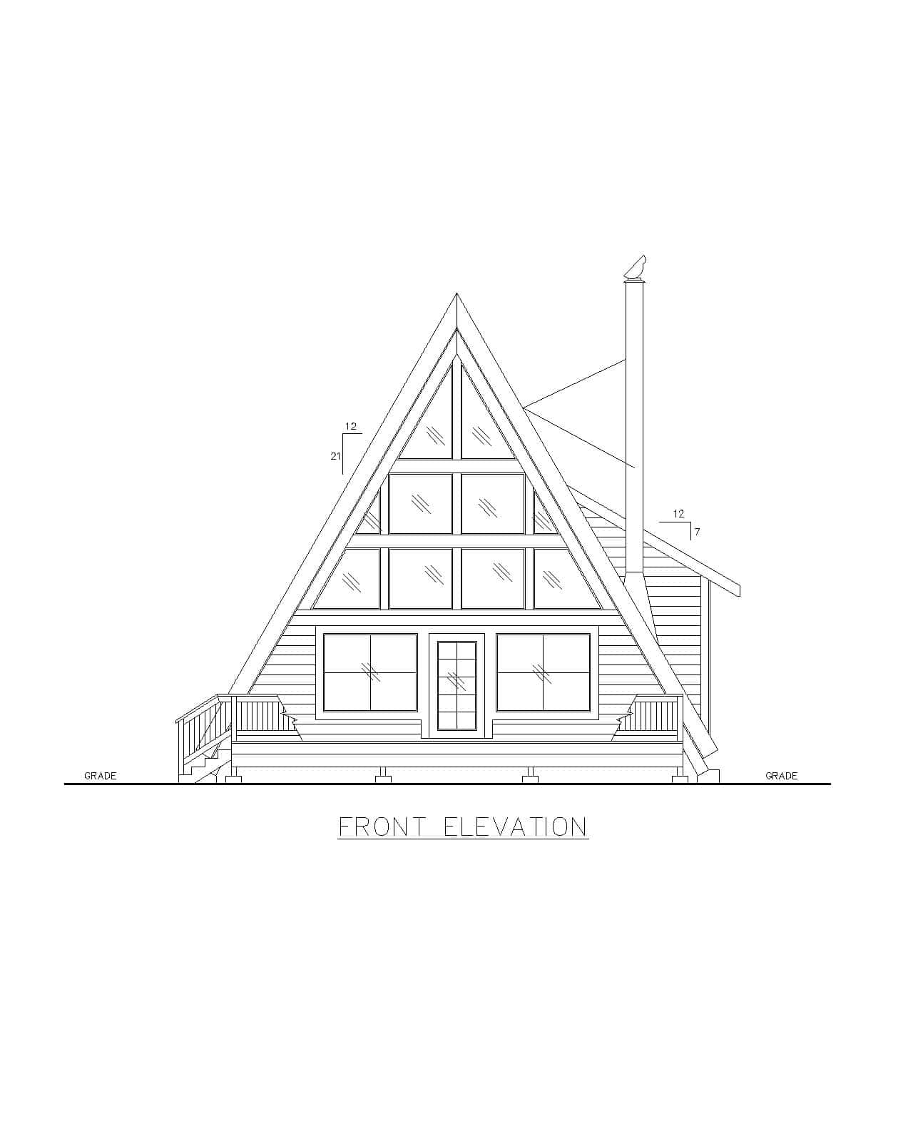 Home Plan Front Elevation of this 2-Bedroom,1599 Sq Ft Plan -132-1733