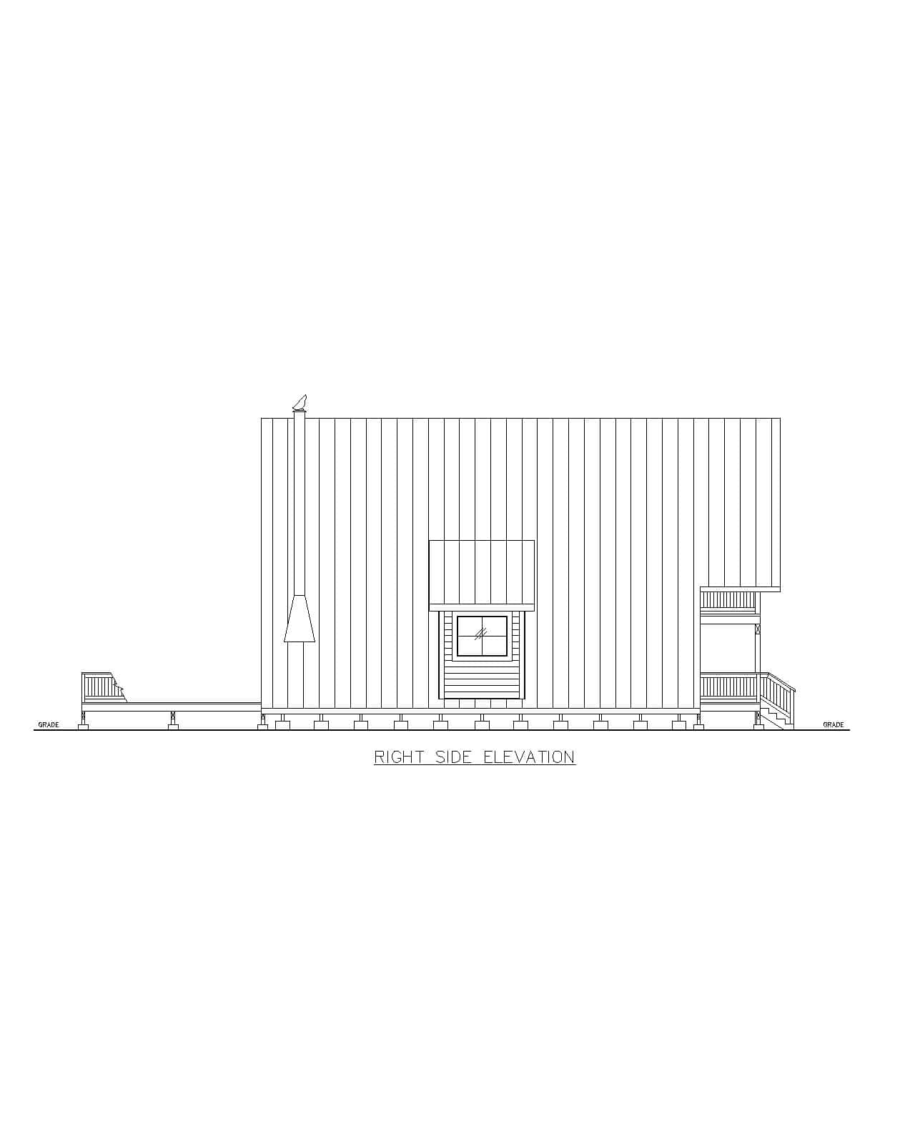 Home Plan Right Elevation of this 2-Bedroom,1599 Sq Ft Plan -132-1733