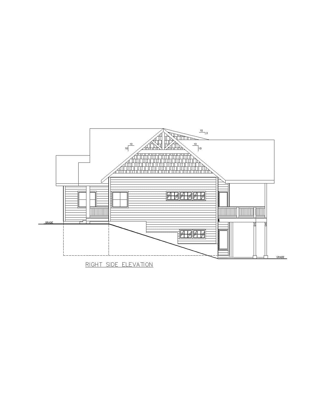 Home Plan Right Elevation of this 4-Bedroom,4134 Sq Ft Plan -132-1734