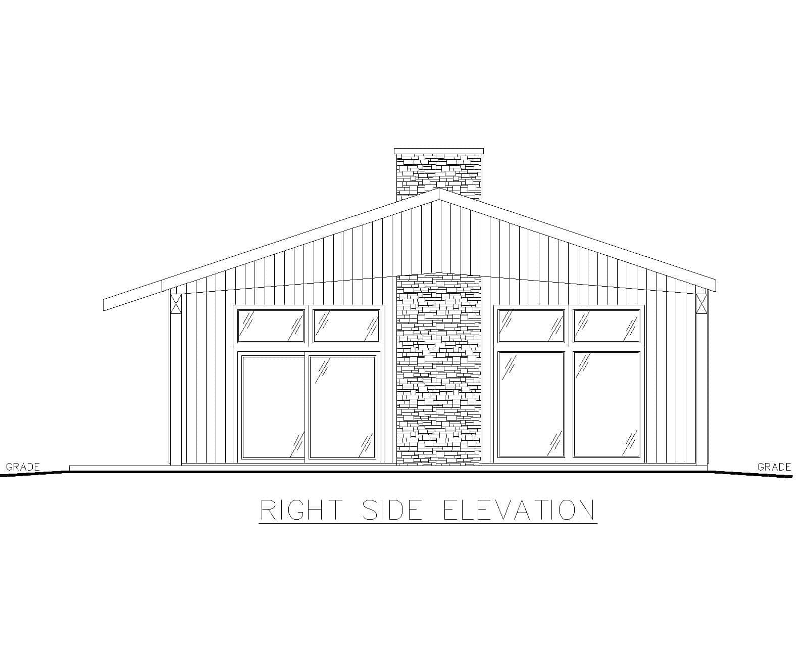 Home Plan Right Elevation of this 2-Bedroom,2112 Sq Ft Plan -132-1736