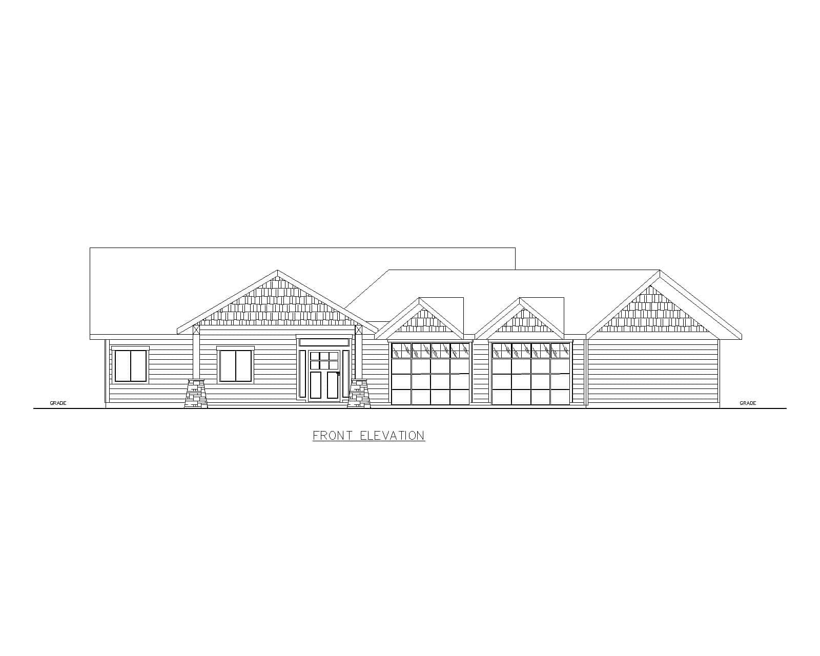 Home Plan Front Elevation of this 3-Bedroom,2735 Sq Ft Plan -132-1737