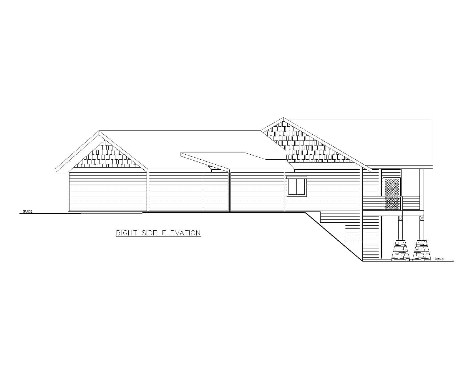 Home Plan Right Elevation of this 3-Bedroom,2735 Sq Ft Plan -132-1737