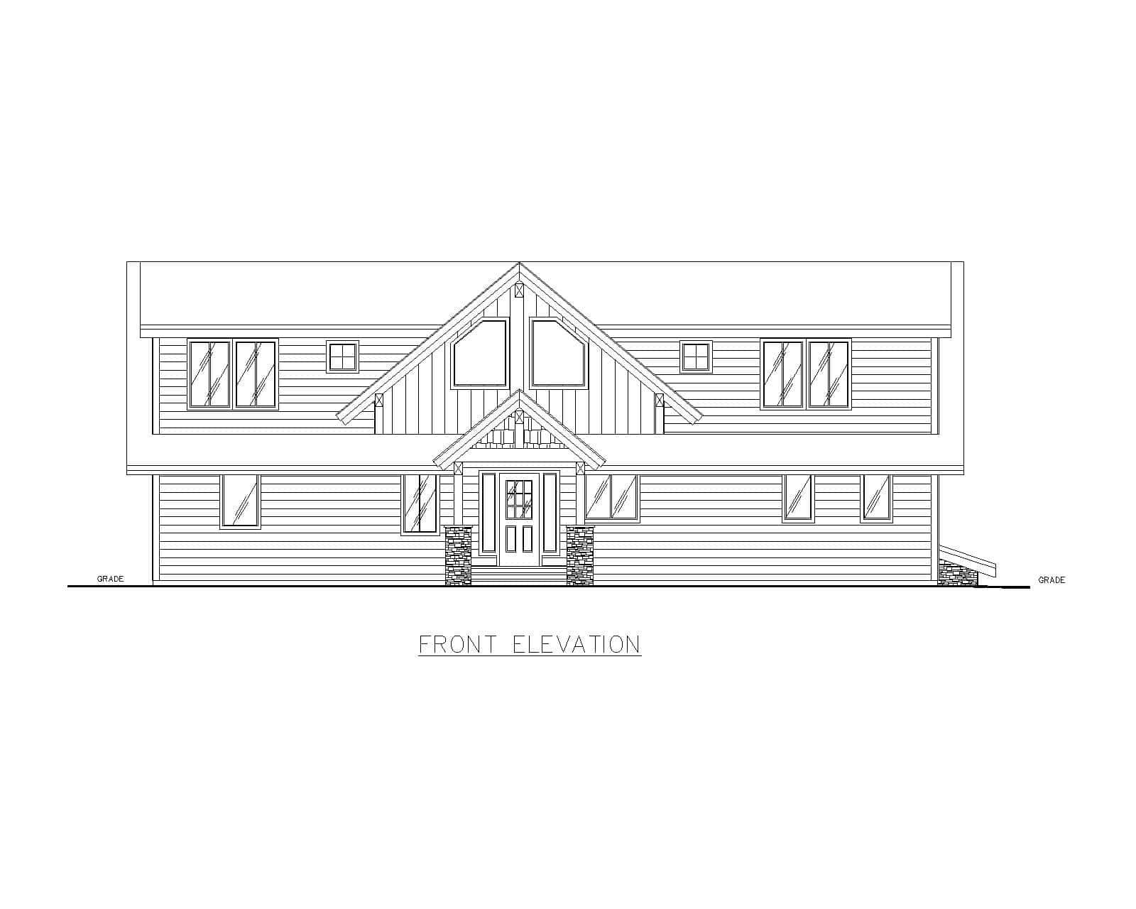 Home Plan Front Elevation of this 4-Bedroom,2847 Sq Ft Plan -132-1739