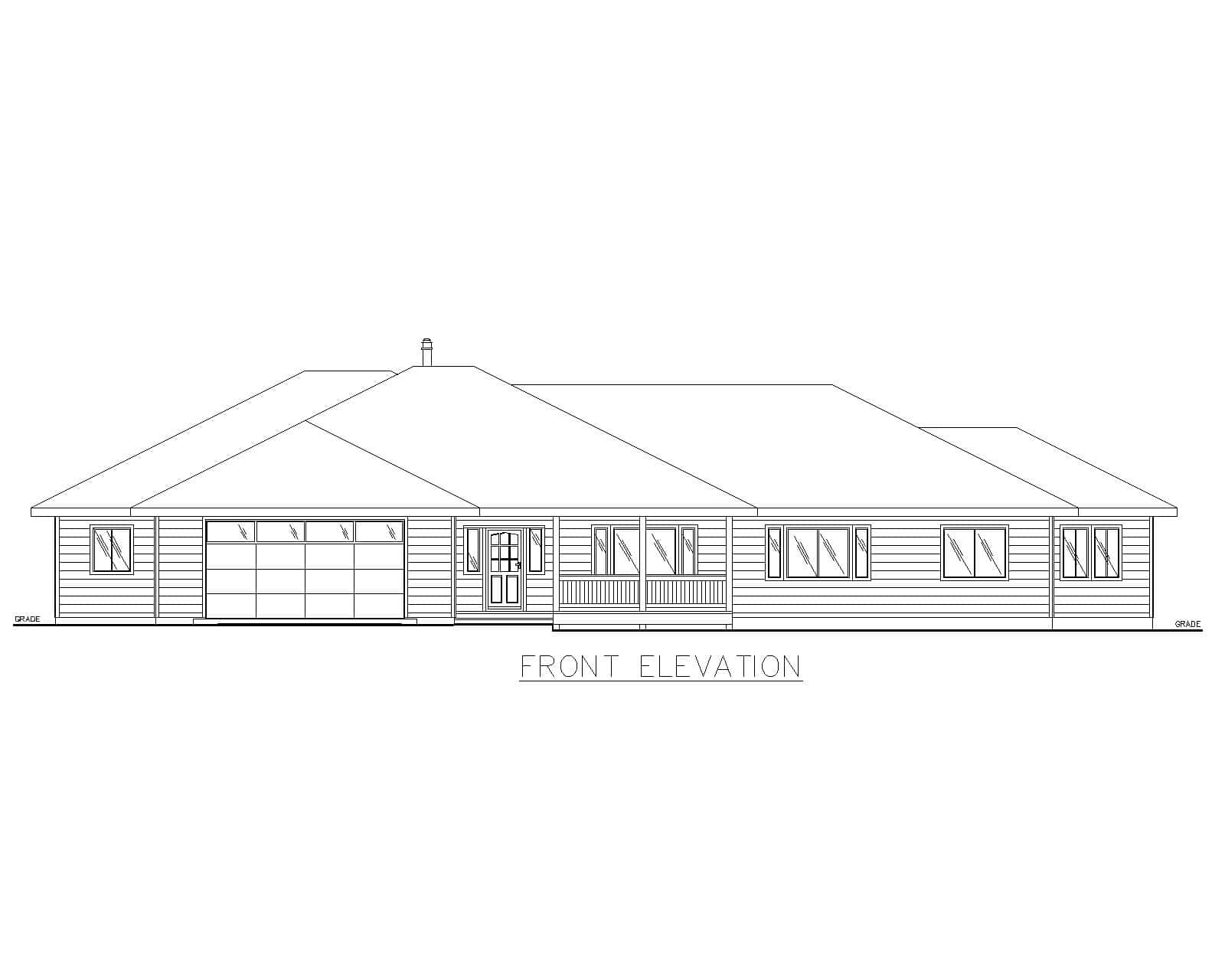 Home Plan Front Elevation of this 3-Bedroom,2912 Sq Ft Plan -132-1740