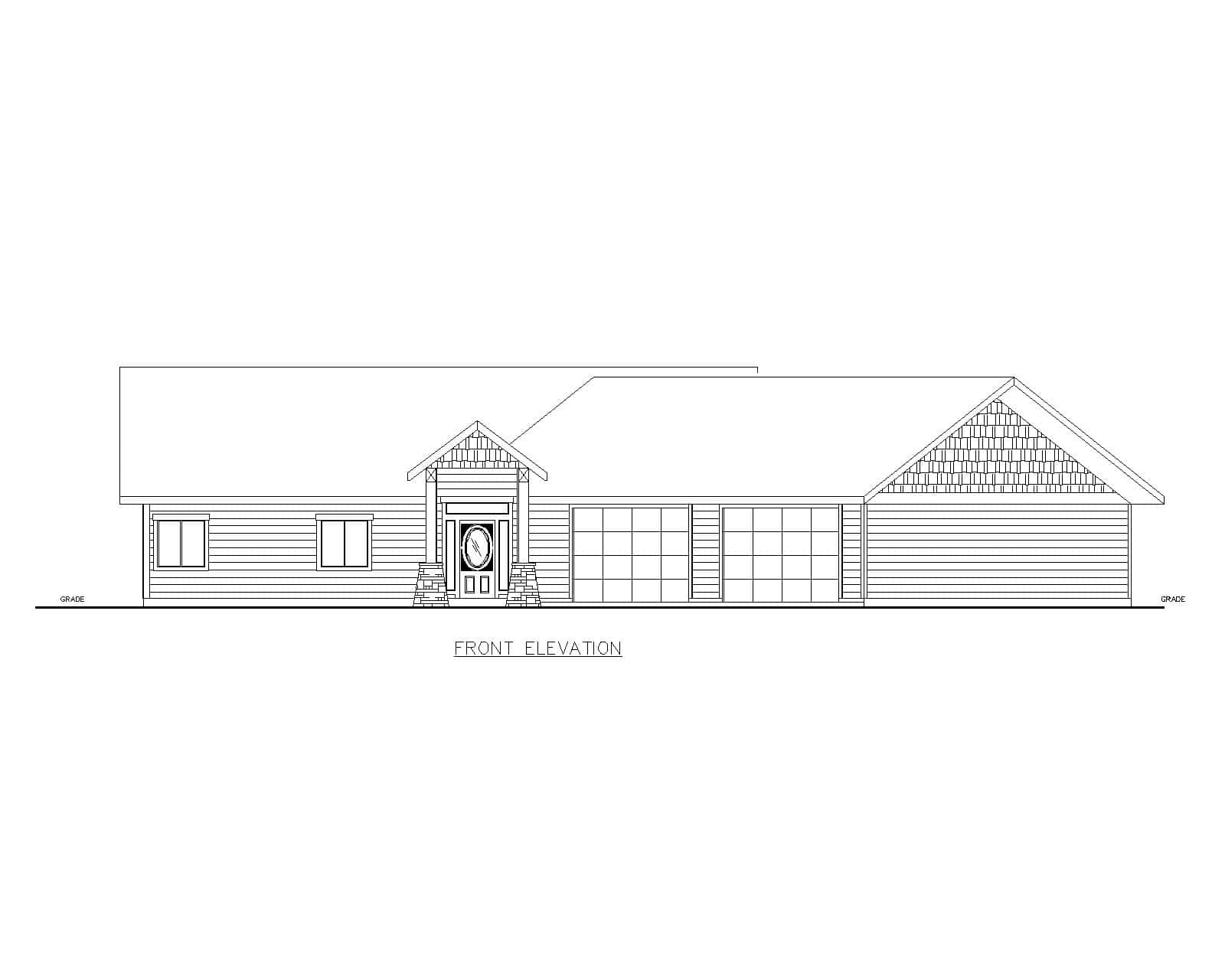 Home Plan Front Elevation of this 4-Bedroom,2738 Sq Ft Plan -132-1743