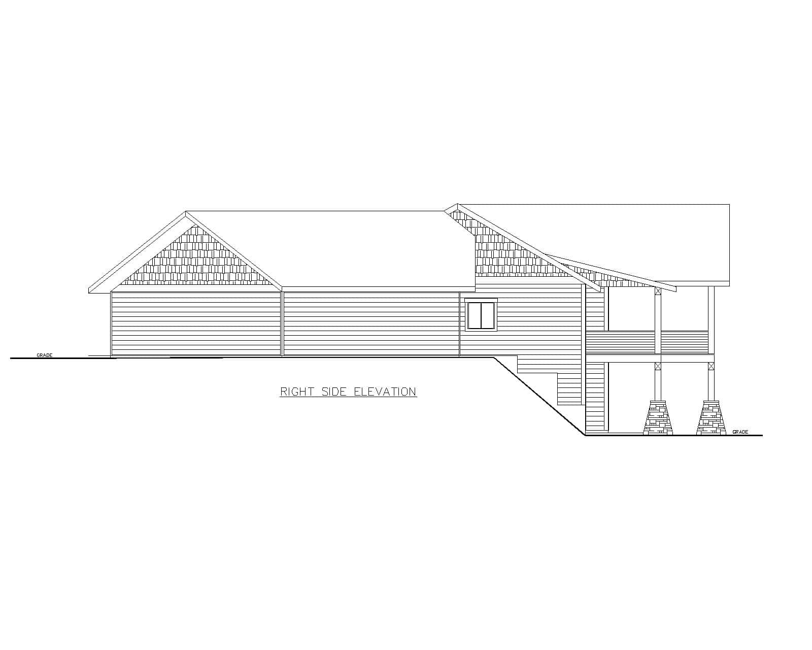 Home Plan Right Elevation of this 4-Bedroom,2738 Sq Ft Plan -132-1743