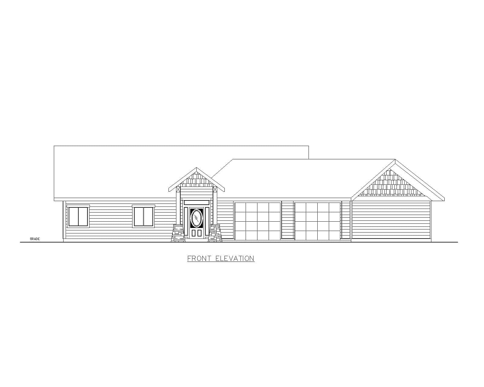 Home Plan Front Elevation of this 4-Bedroom,2738 Sq Ft Plan -132-1744