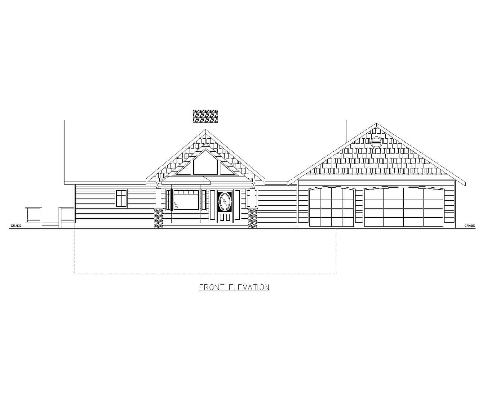 Home Plan Front Elevation of this 4-Bedroom,3875 Sq Ft Plan -132-1746