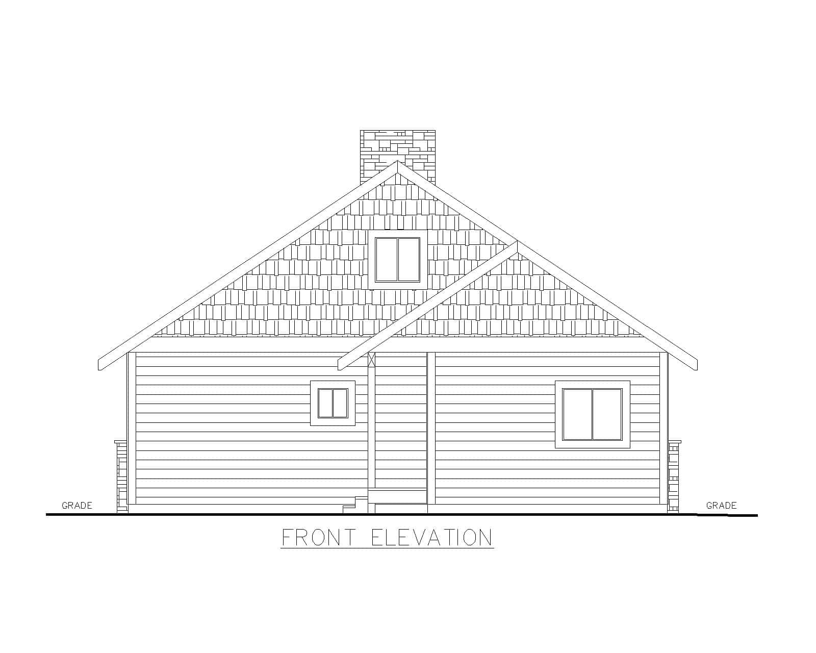 Home Plan Front Elevation of this 2-Bedroom,1440 Sq Ft Plan -132-1751