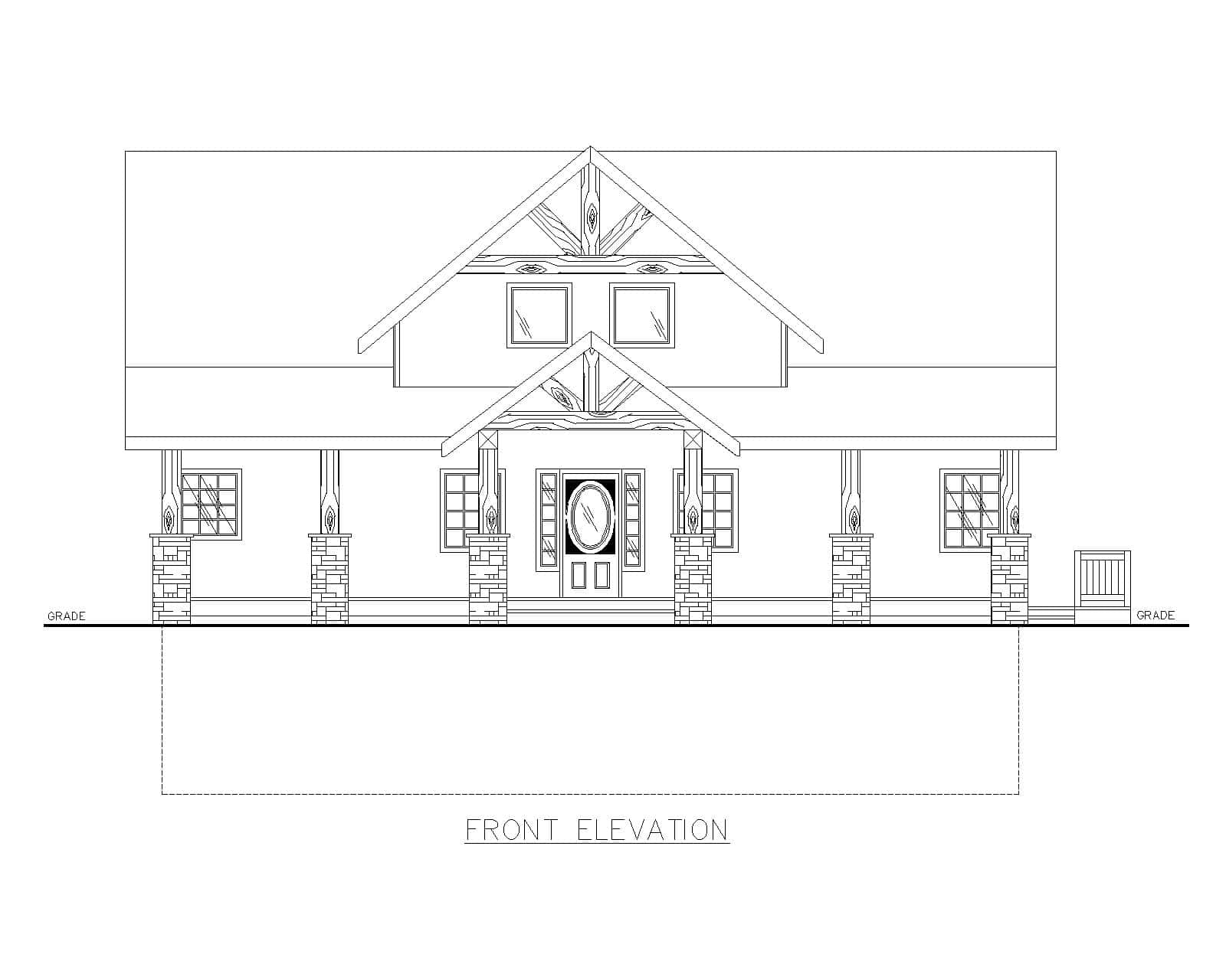 Home Plan Front Elevation of this 3-Bedroom,3717 Sq Ft Plan -132-1752