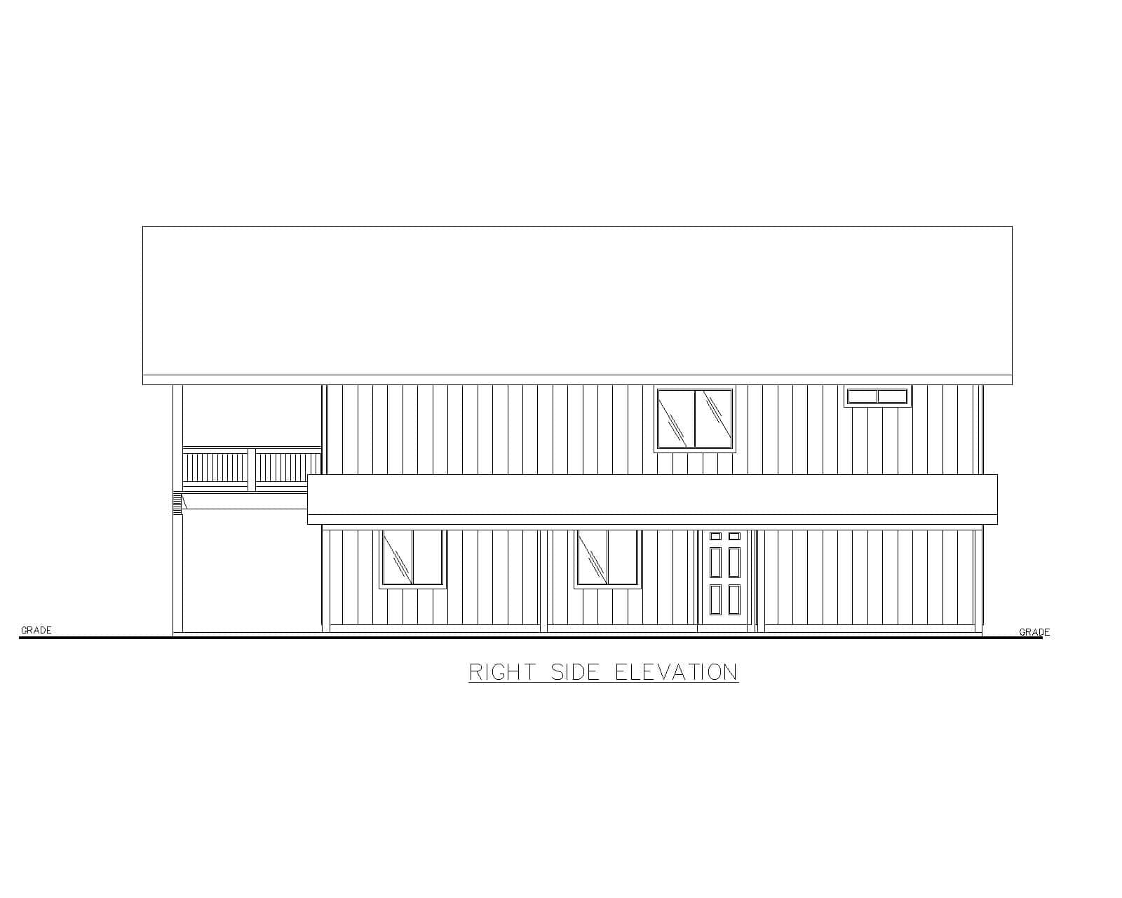 Home Plan Right Elevation of this 2-Bedroom,1876 Sq Ft Plan -132-1753