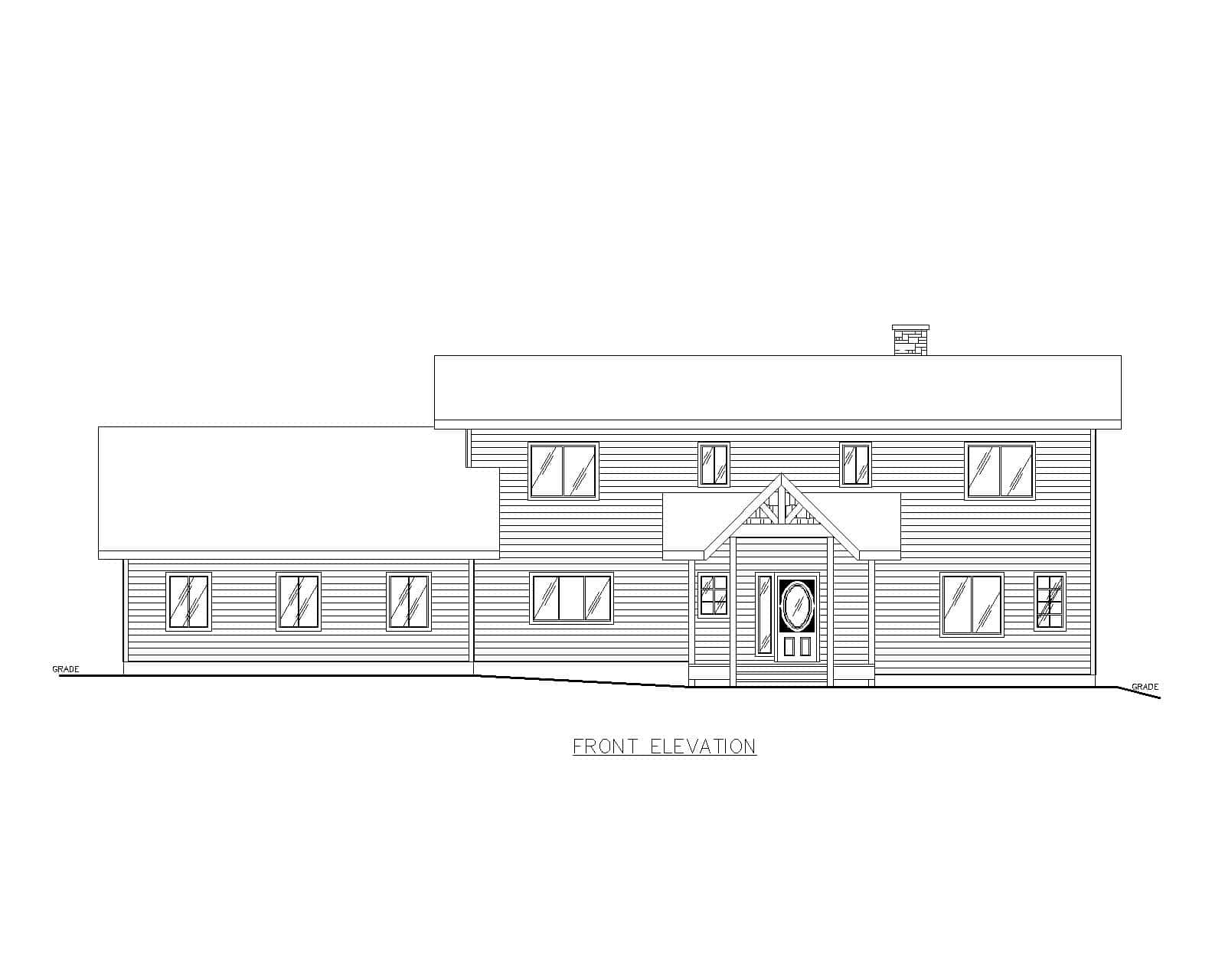 Home Plan Front Elevation of this 3-Bedroom,2324 Sq Ft Plan -132-1754