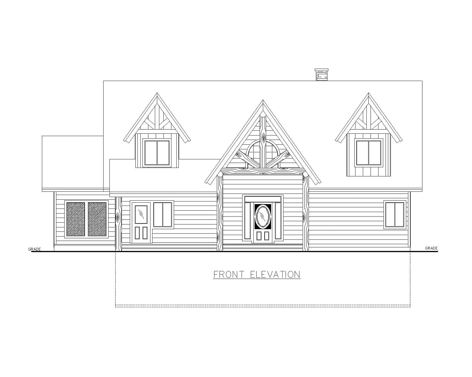 Home Plan Front Elevation of this 5-Bedroom,4024 Sq Ft Plan -132-1755