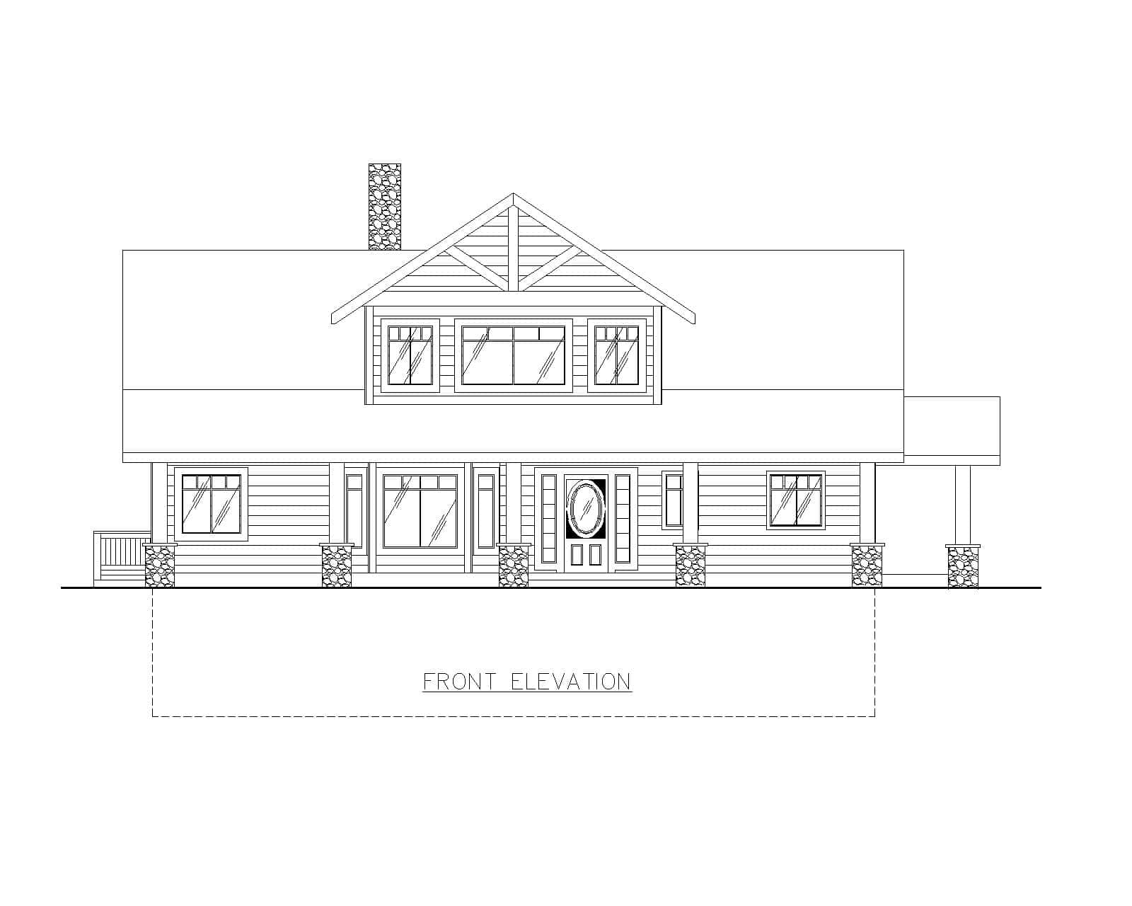 Home Plan Front Elevation of this 3-Bedroom,3710 Sq Ft Plan -132-1756