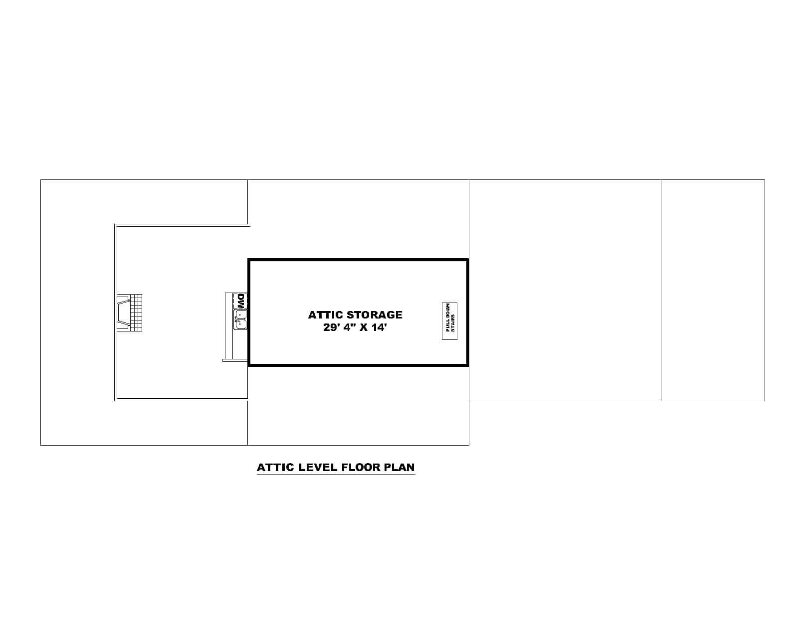 Bonus Room of Craftsman Plan #132-1758