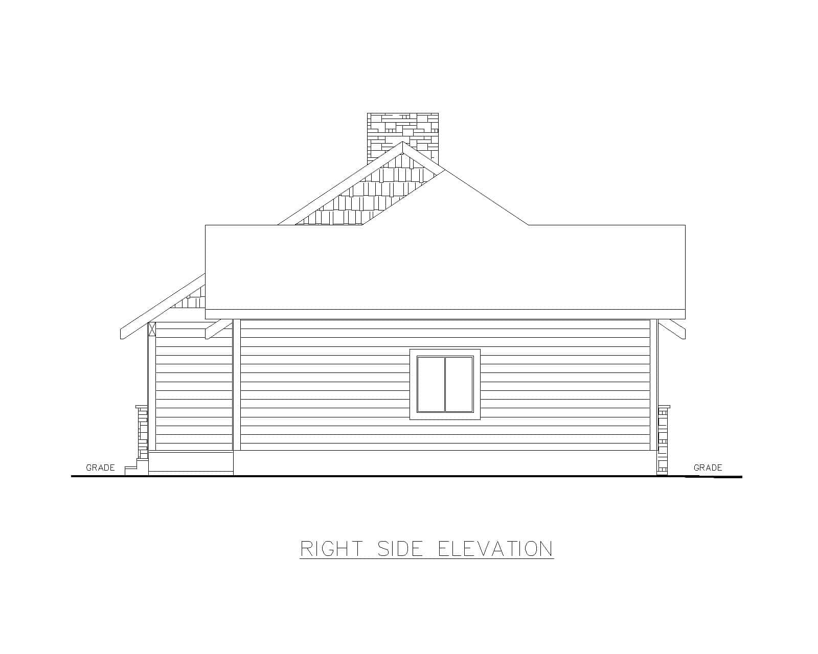Home Plan Right Elevation of this 2-Bedroom,1464 Sq Ft Plan -132-1758