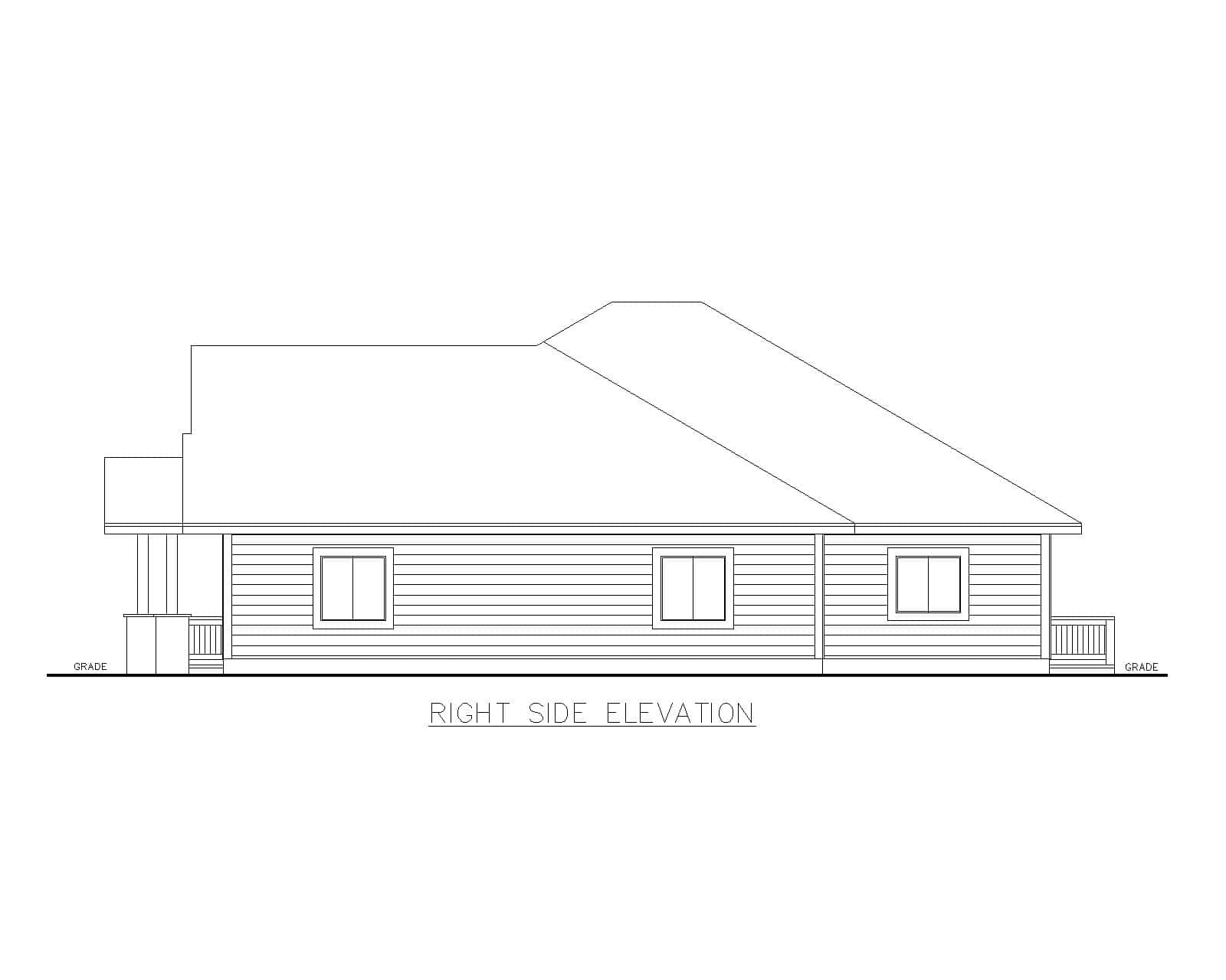 Home Plan Right Elevation of this 5-Bedroom,3744 Sq Ft Plan -132-1760