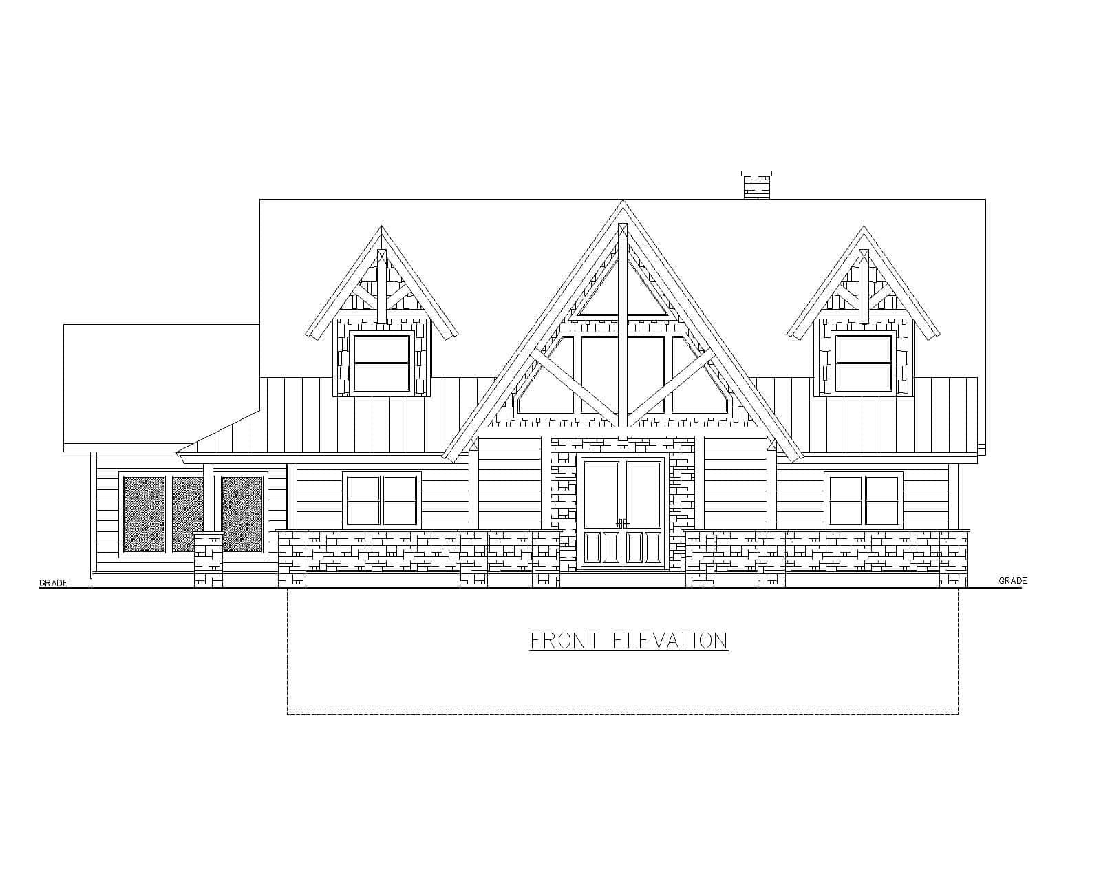 Home Plan Front Elevation of this 3-Bedroom,2727 Sq Ft Plan -132-1762