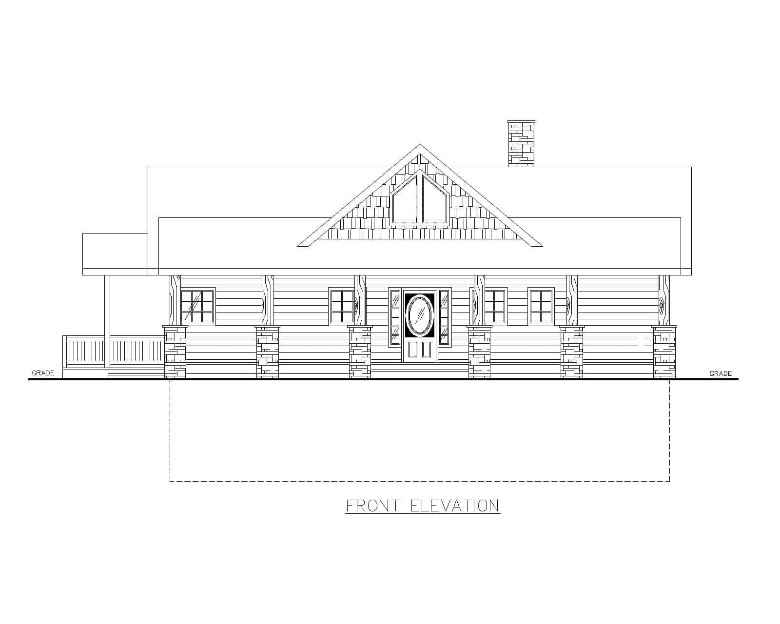 Home Plan Front Elevation of this 5-Bedroom,2972 Sq Ft Plan -132-1763