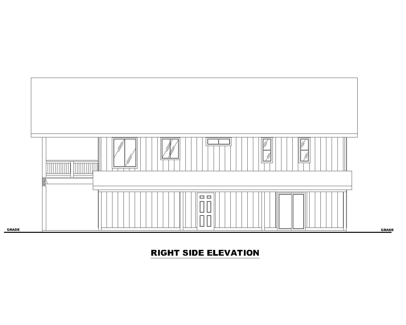Home Plan Right Elevation of this 3-Bedroom,1876 Sq Ft Plan -132-1764