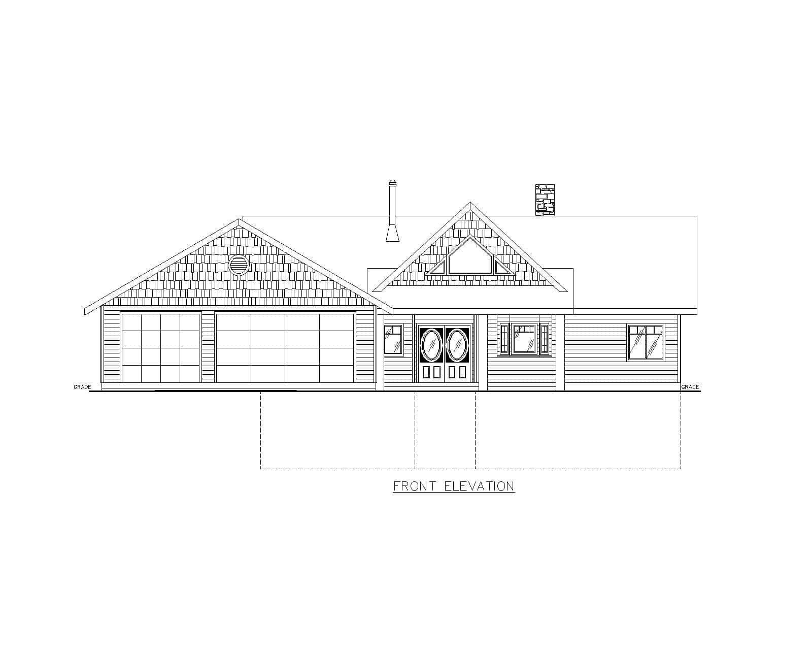 Home Plan Front Elevation of this 2-Bedroom,3294 Sq Ft Plan -132-1765