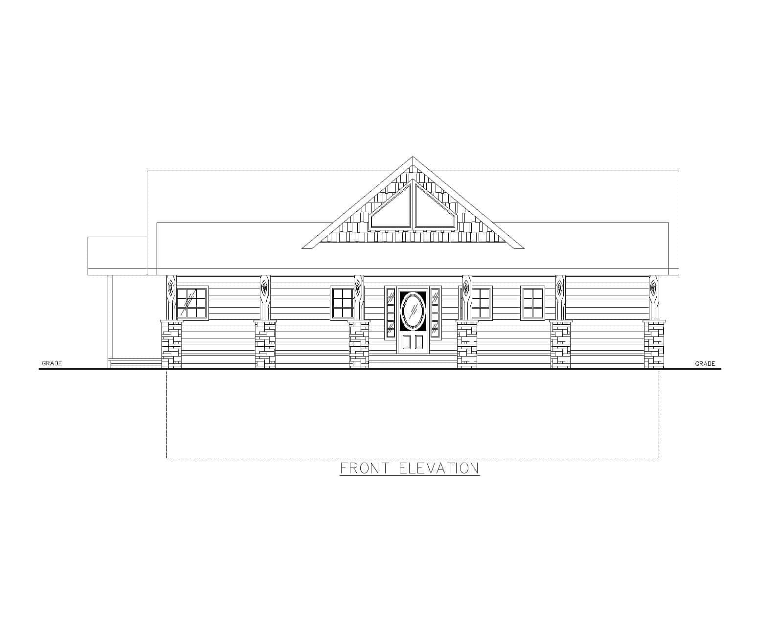 Home Plan Front Elevation of this 1-Bedroom,1697 Sq Ft Plan -132-1766