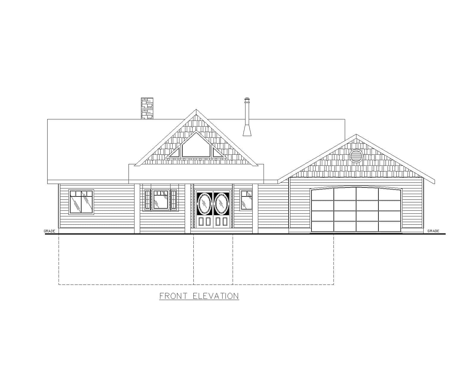 Home Plan Front Elevation of this 3-Bedroom,3304 Sq Ft Plan -132-1767