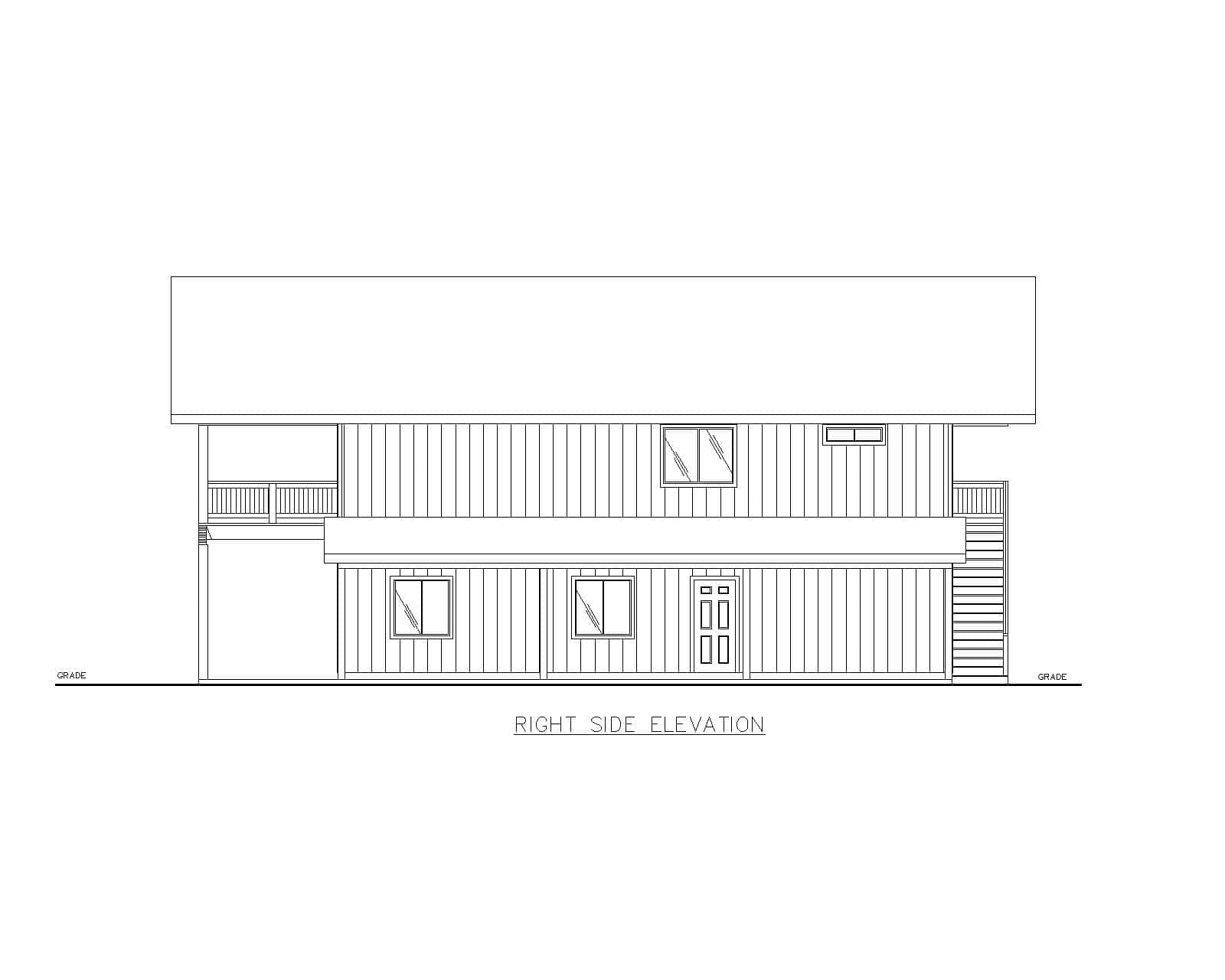 Home Plan Right Elevation of this 3-Bedroom,1901 Sq Ft Plan -132-1768