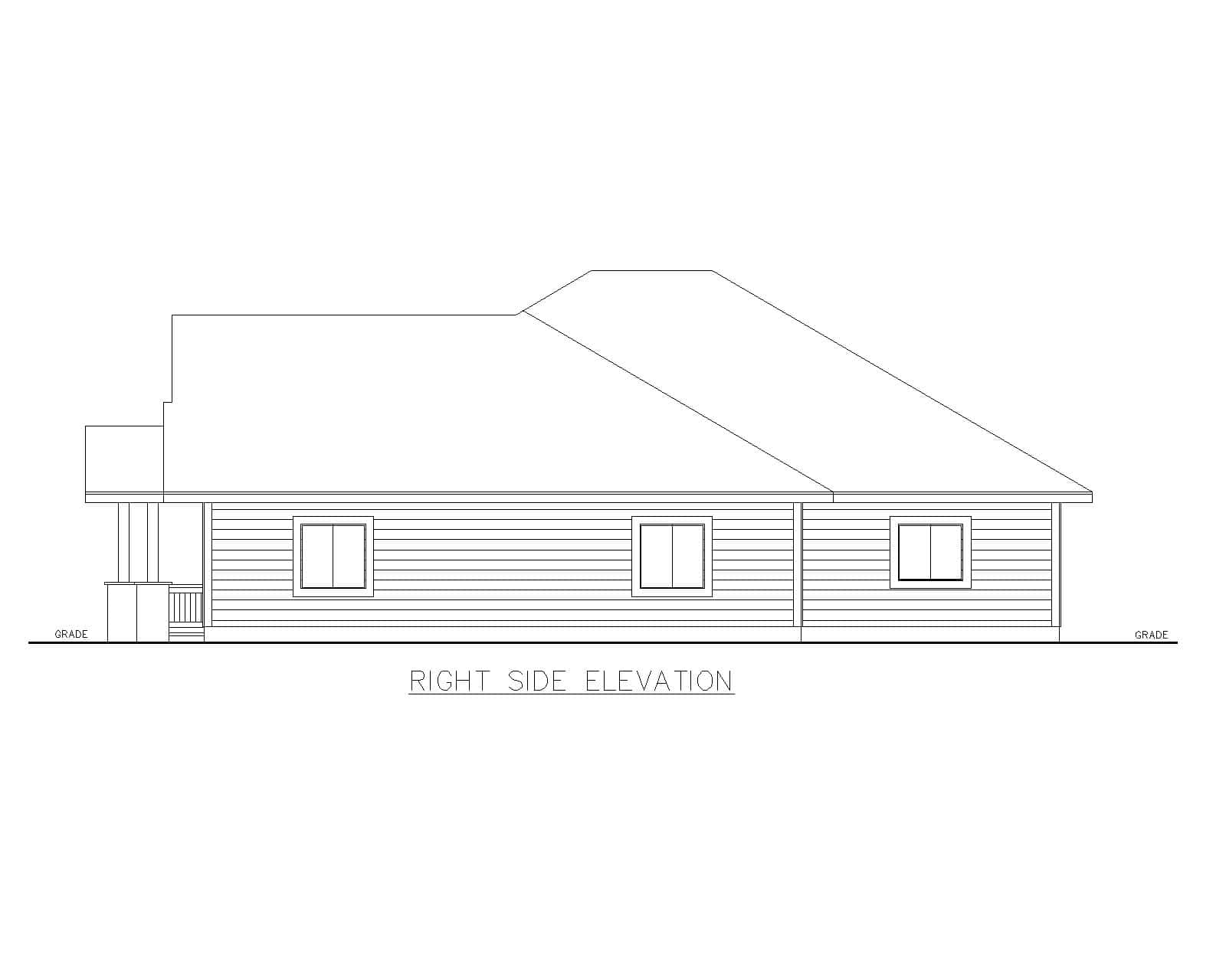 Home Plan Right Elevation of this 5-Bedroom,3916 Sq Ft Plan -132-1769