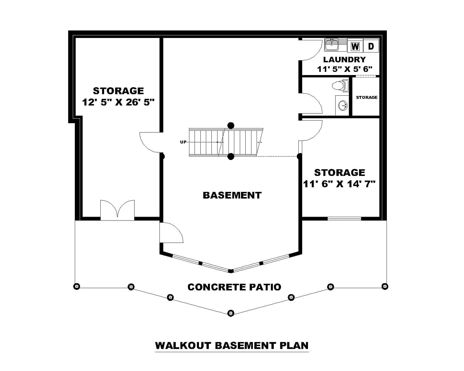Basement of Rustic Plan #132-1770