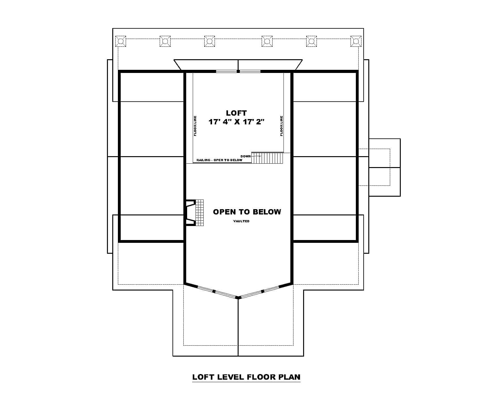 Upper Level of Craftsman Plan #132-1771