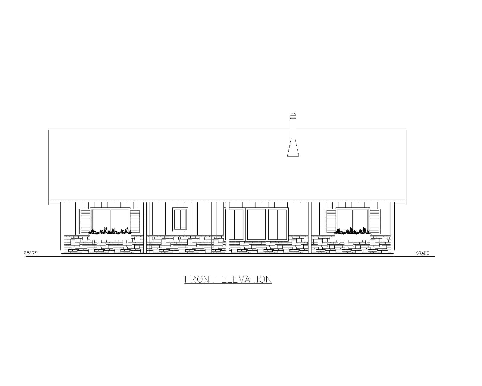 Home Plan Front Elevation of this 3-Bedroom,1680 Sq Ft Plan -132-1773