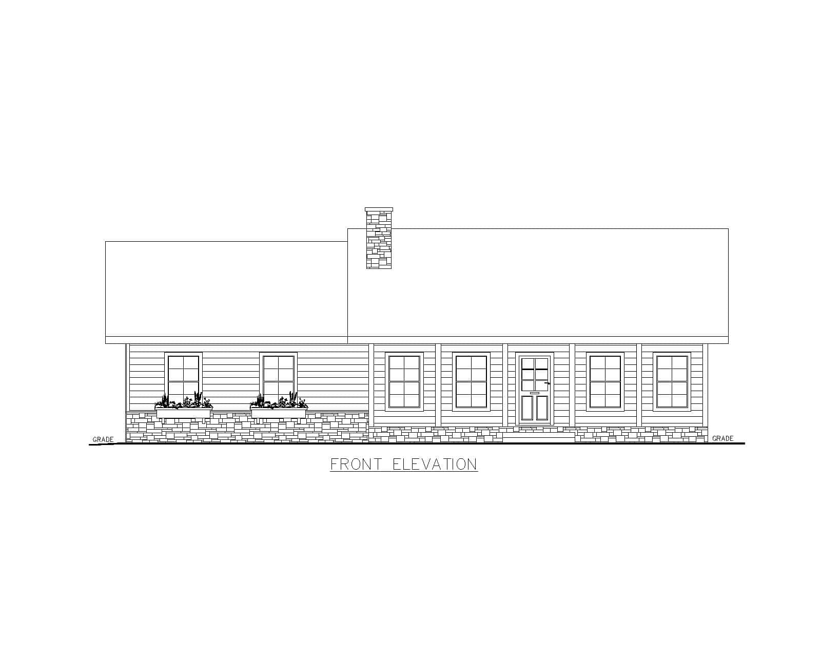 Home Plan Front Elevation of this 3-Bedroom,1531 Sq Ft Plan -132-1775