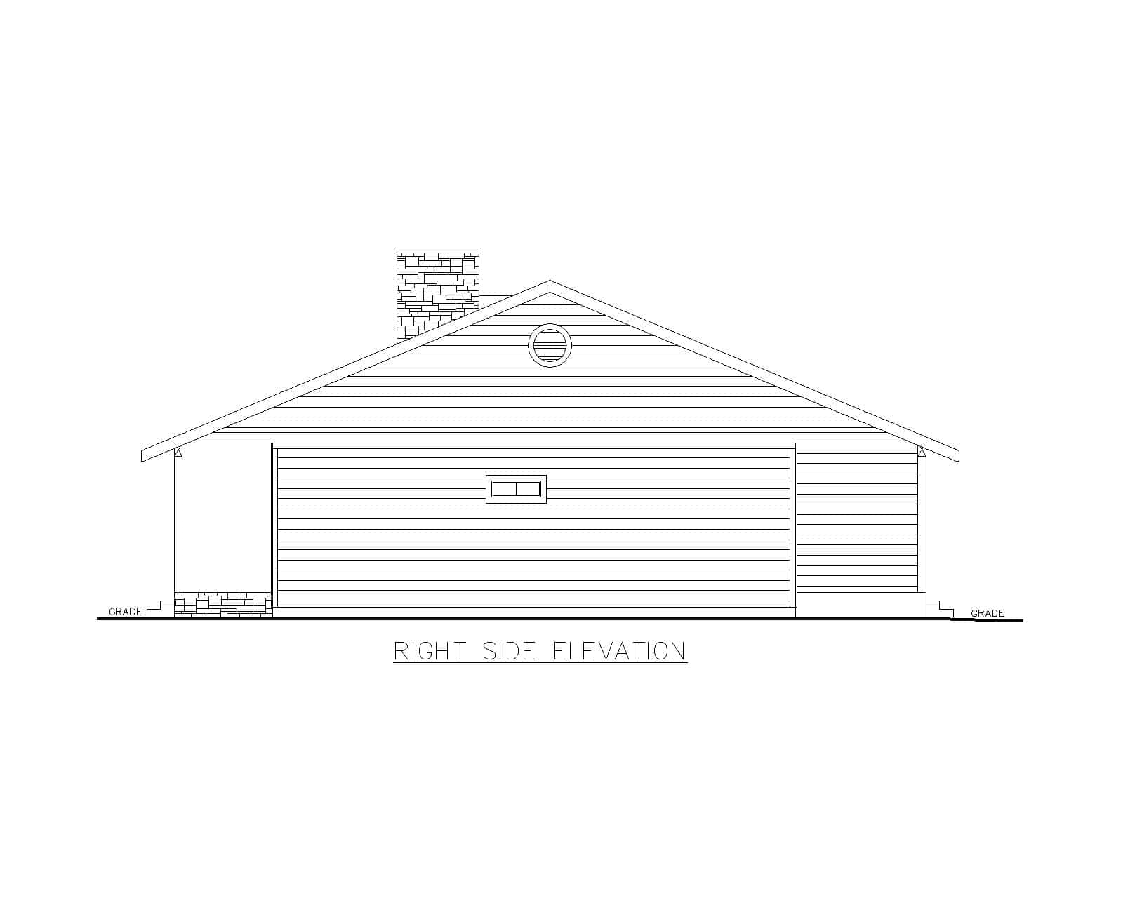 Home Plan Right Elevation of this 3-Bedroom,1531 Sq Ft Plan -132-1775