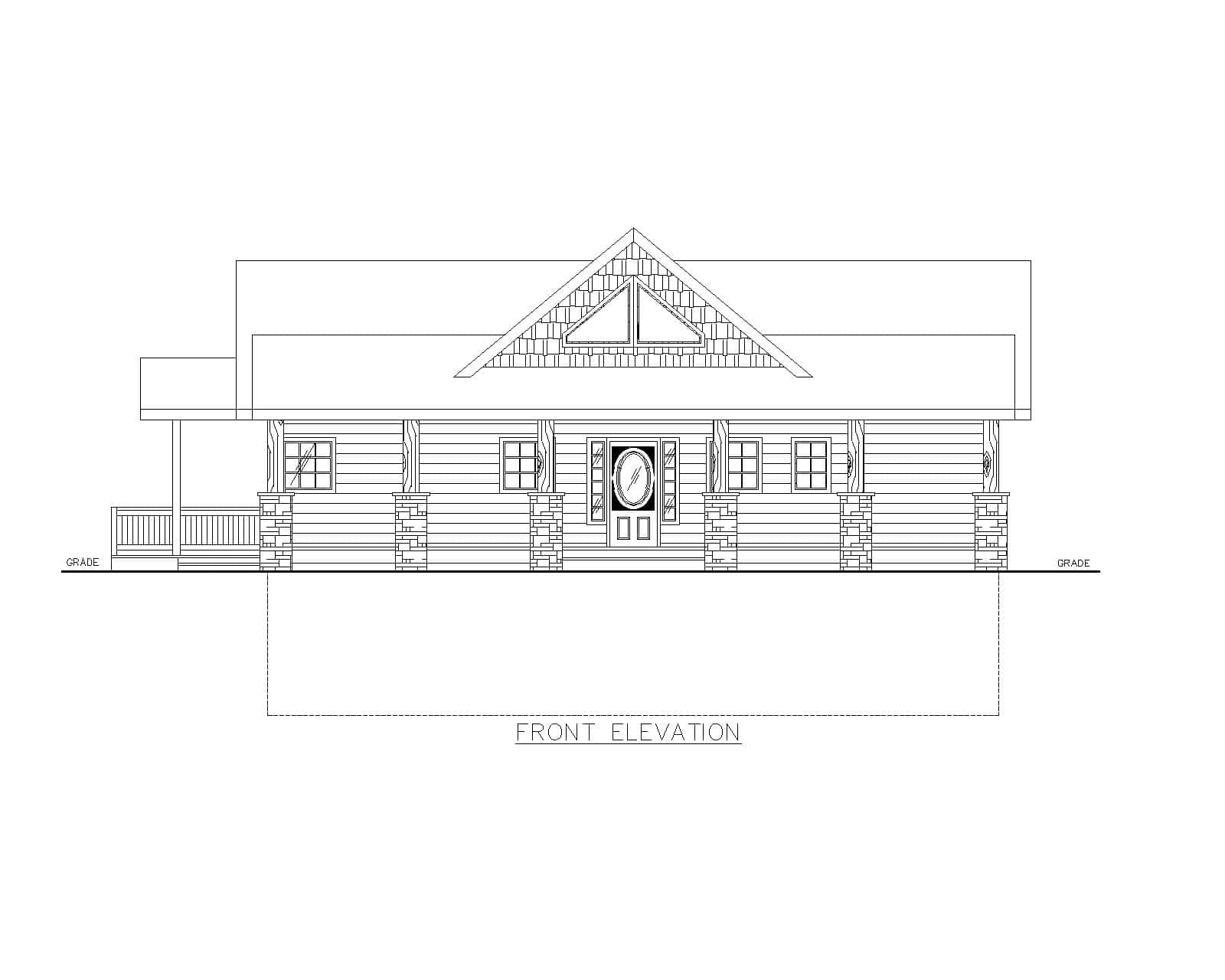 Home Plan Front Elevation of this 2-Bedroom,2972 Sq Ft Plan -132-1776
