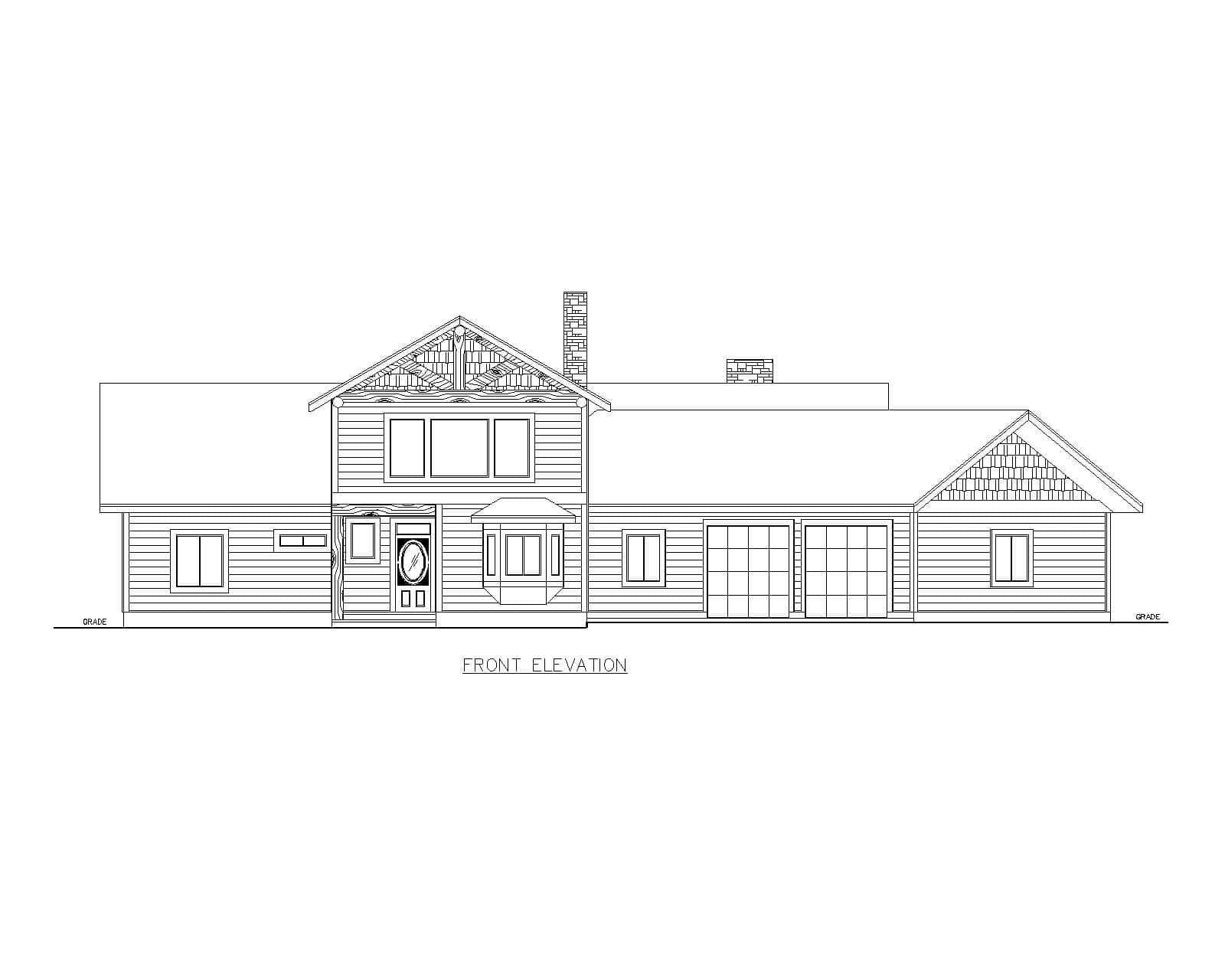 Home Plan Front Elevation of this 3-Bedroom,2476 Sq Ft Plan -132-1777