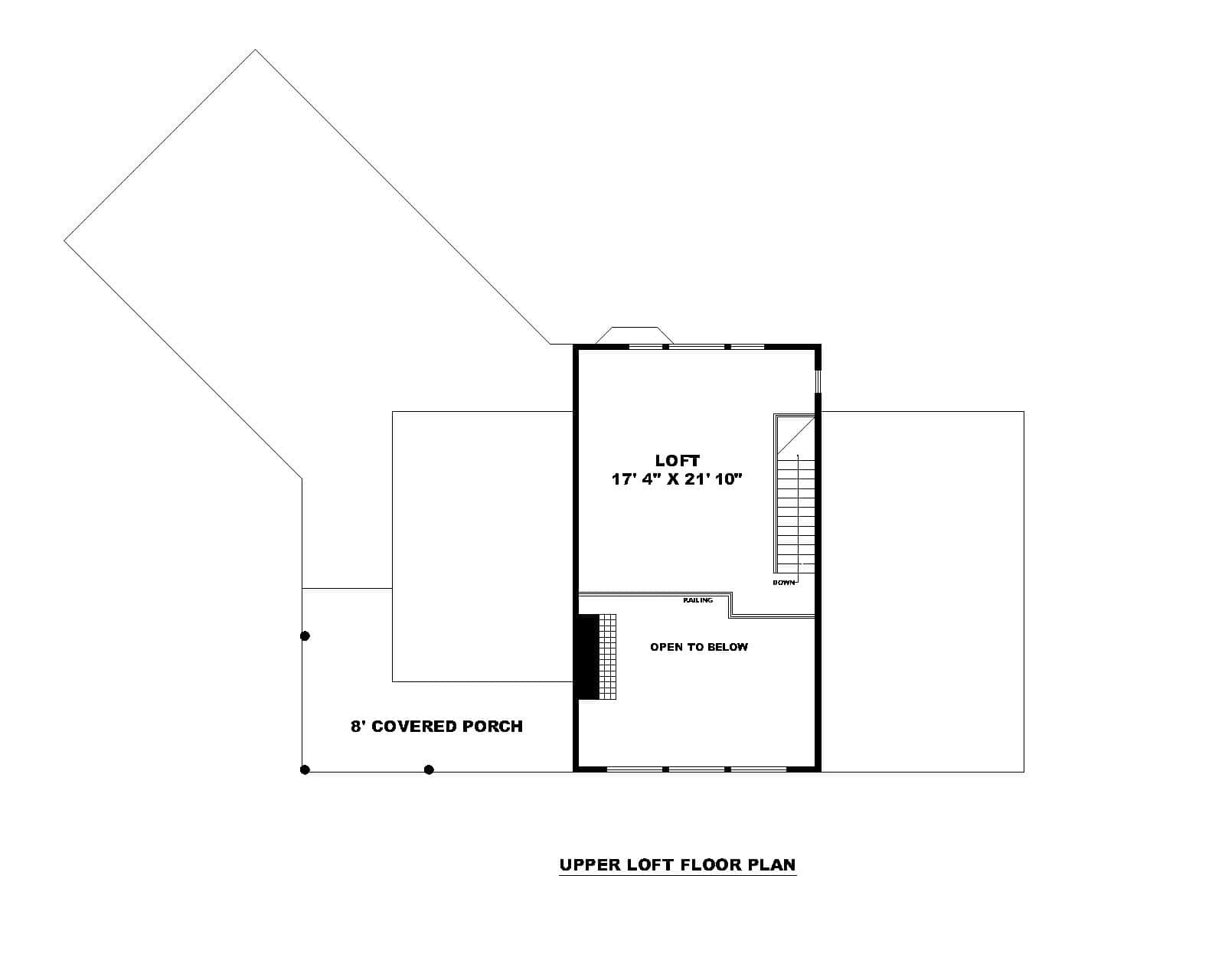 Upper Level of Craftsman Plan #132-1777