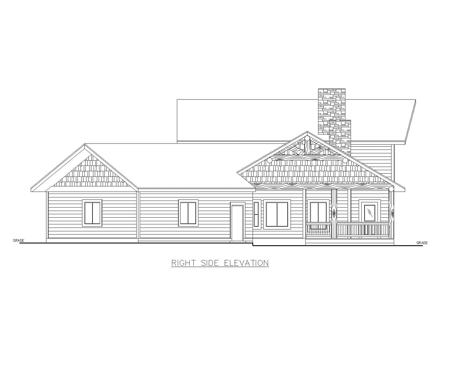 Home Plan Right Elevation of this 3-Bedroom,2476 Sq Ft Plan -132-1777