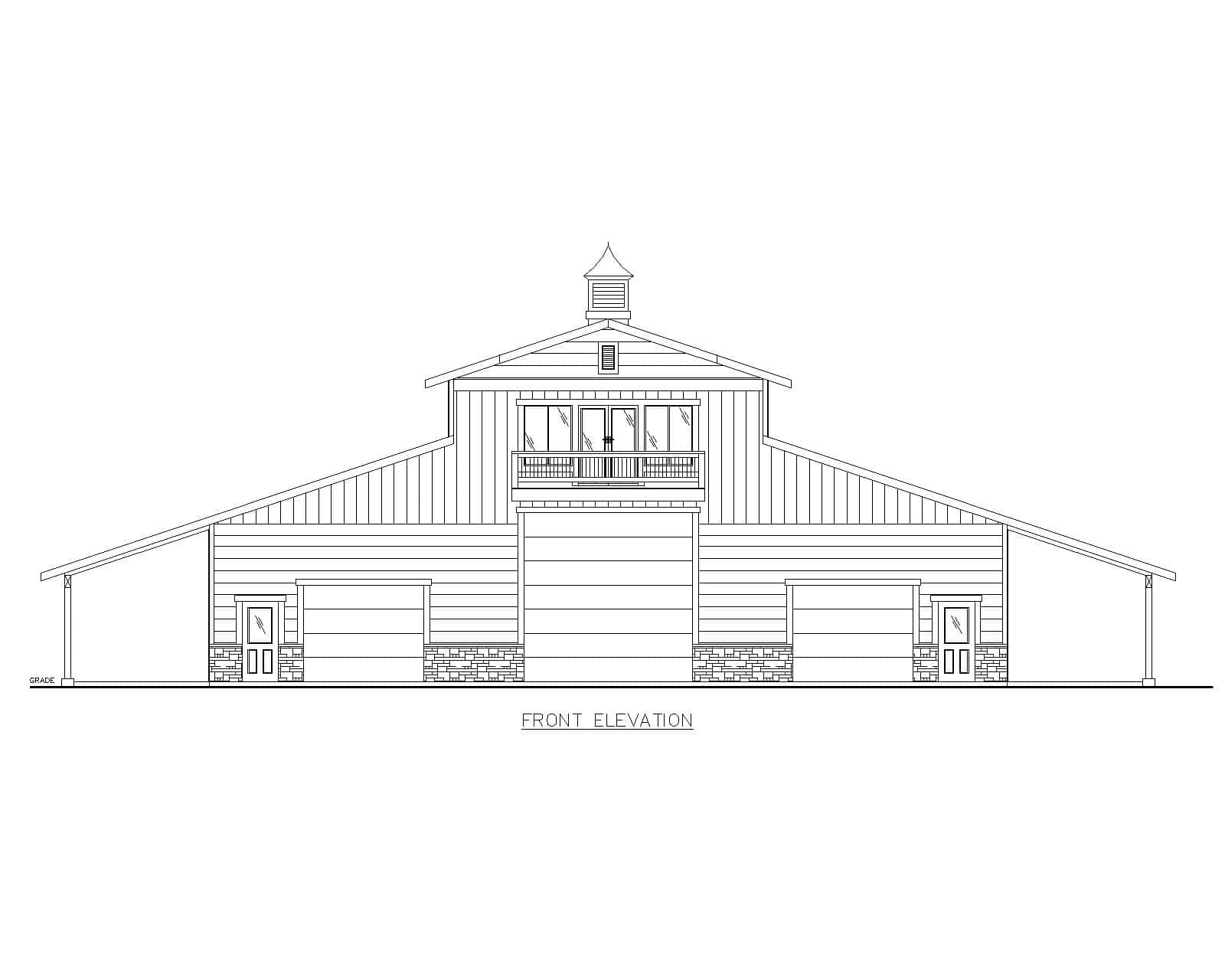 Home Plan Front Elevation of this 0-Bedroom,1053 Sq Ft Plan -132-1778