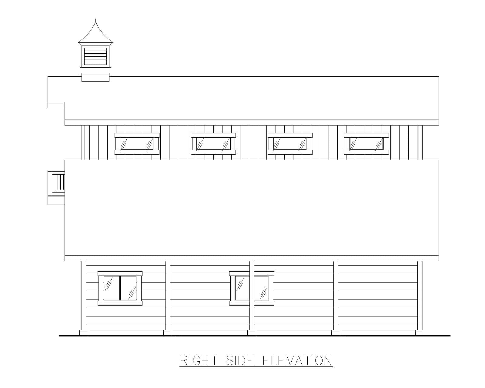 Home Plan Right Elevation of this 0-Bedroom,1053 Sq Ft Plan -132-1778