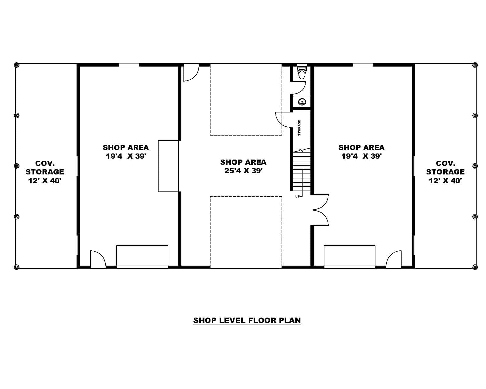 Main Level of Garage w/Apartments Plan #132-1778