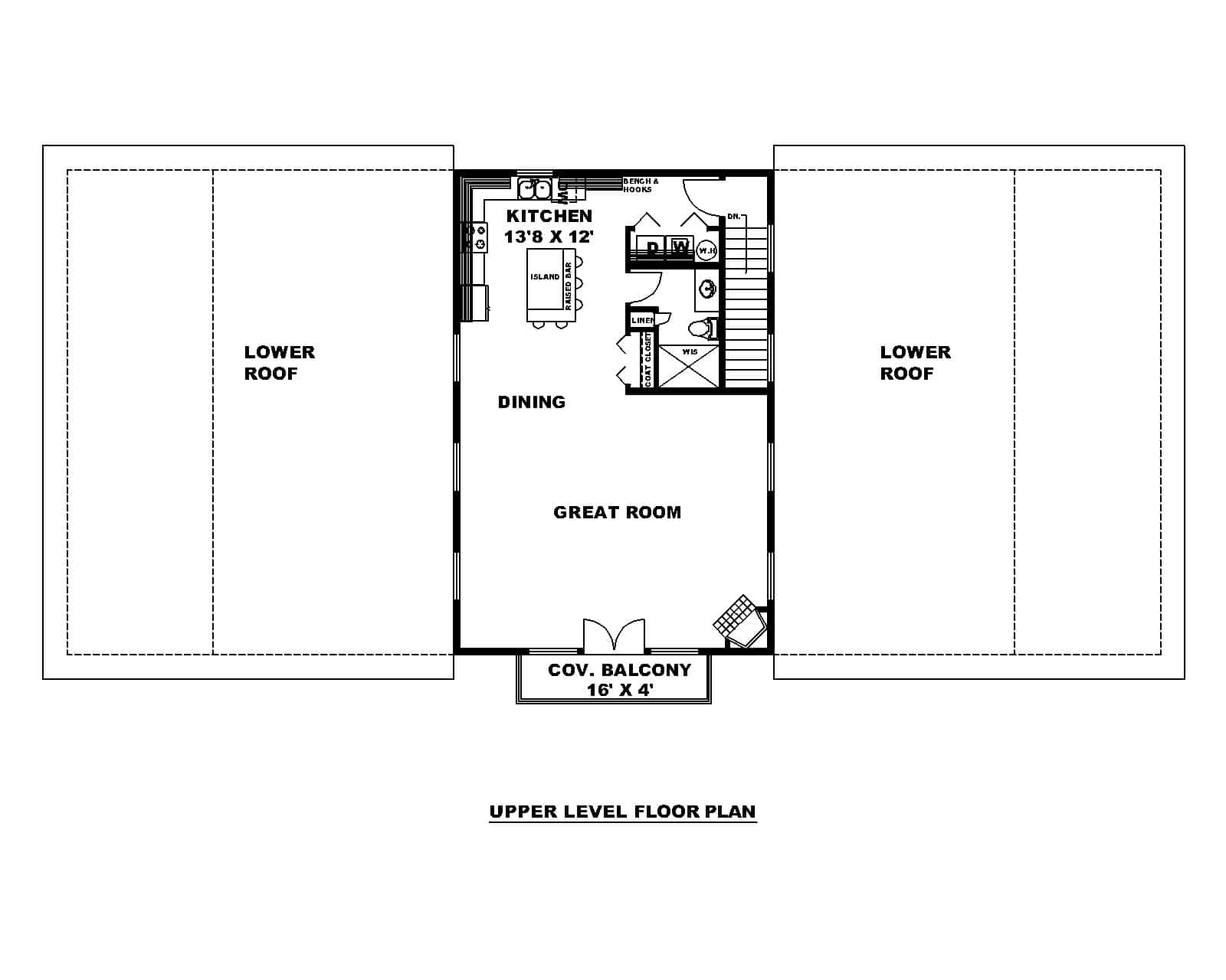 Upper Level of Garage w/Apartments Plan #132-1778